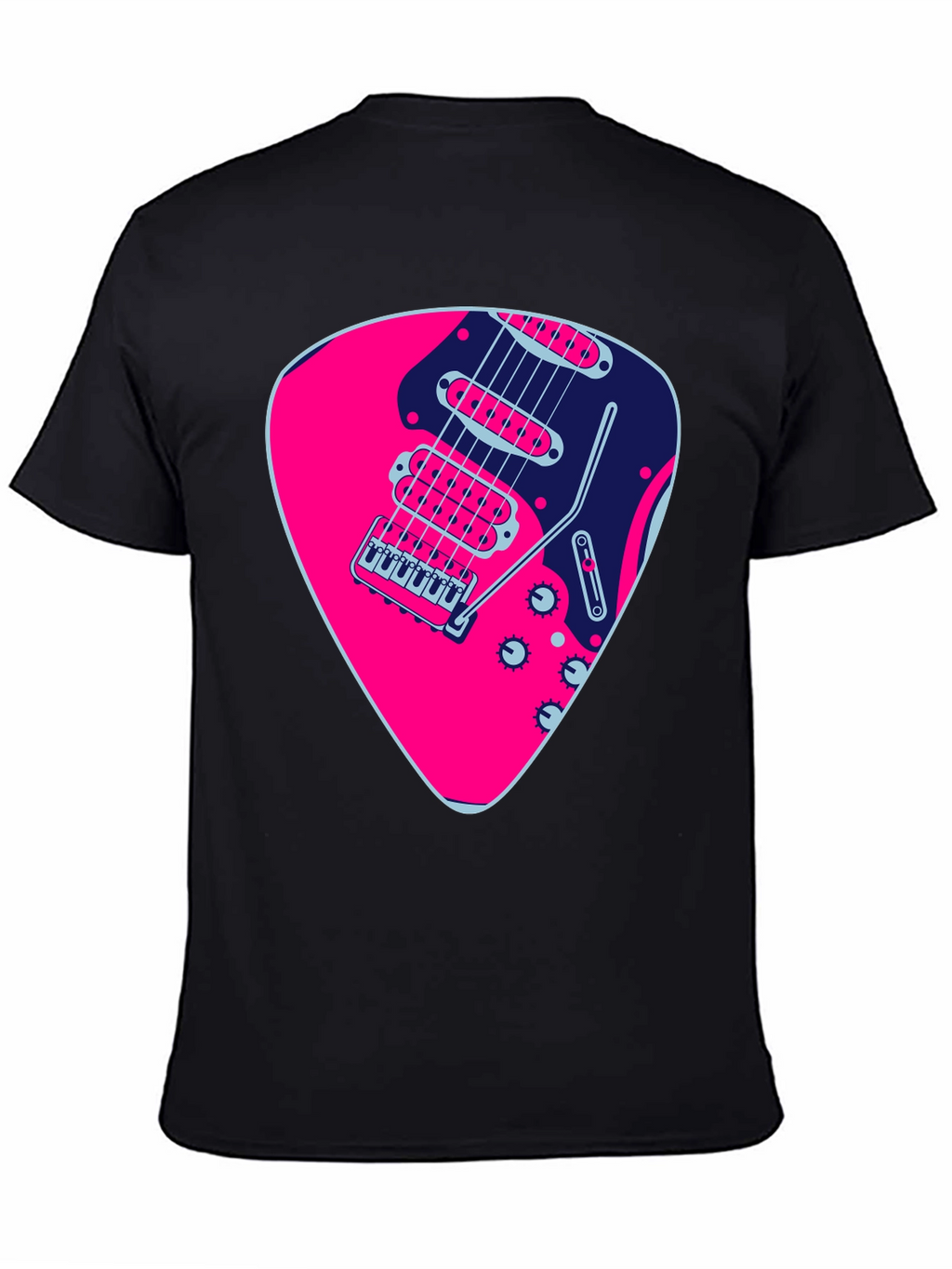 Guitar Pick Graphic Black T-Shirt