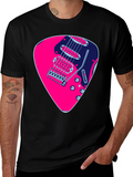 Guitar Pick Graphic Black T-Shirt
