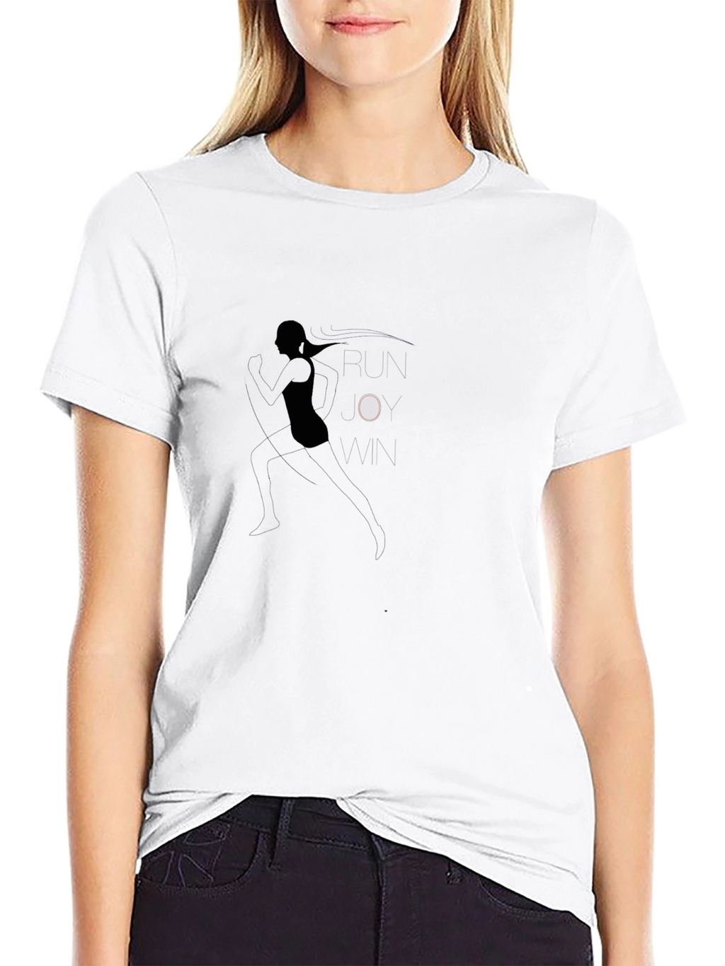 Runner Woman Black T-Shirt