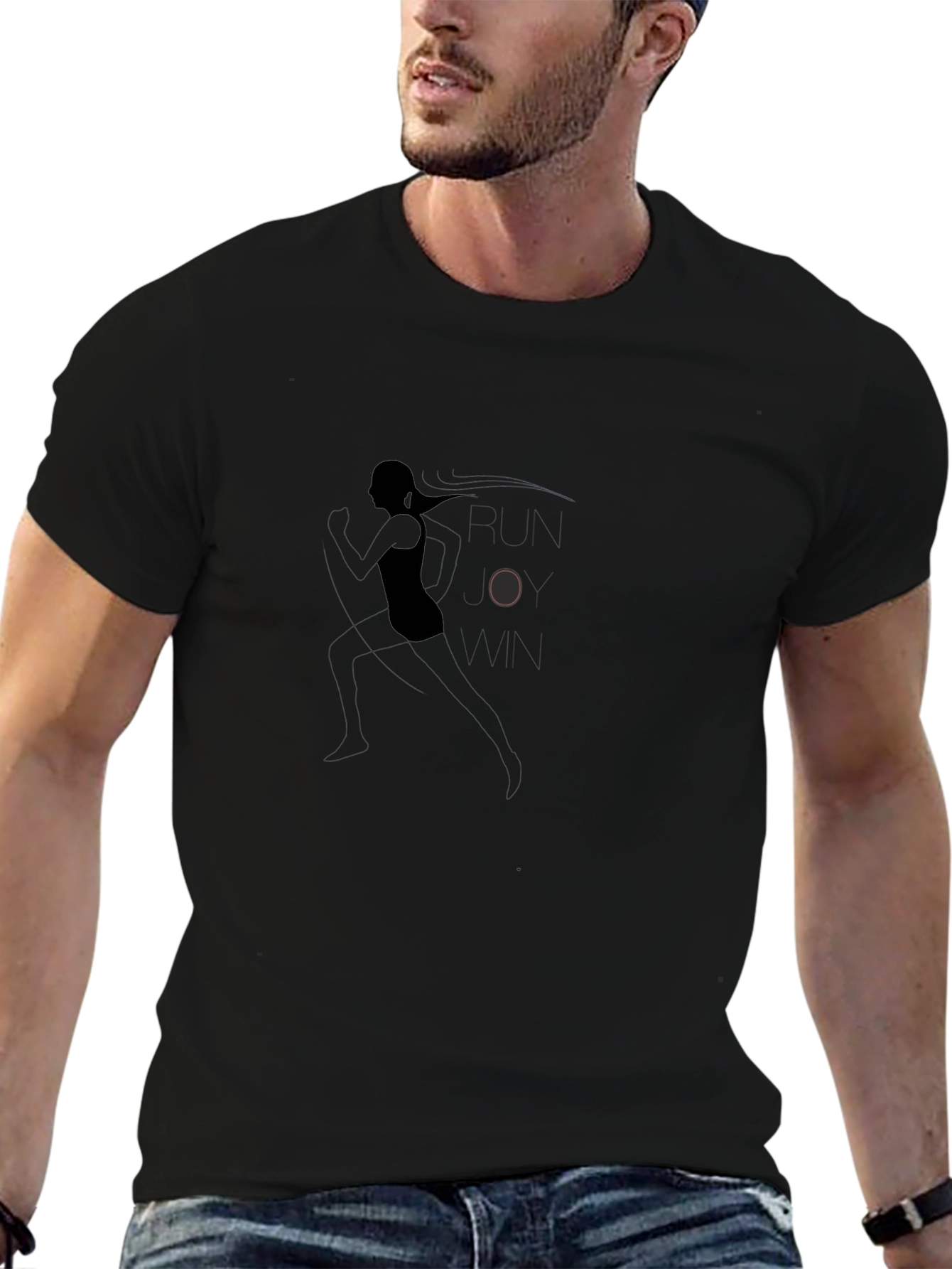 Runner Woman Black T-Shirt
