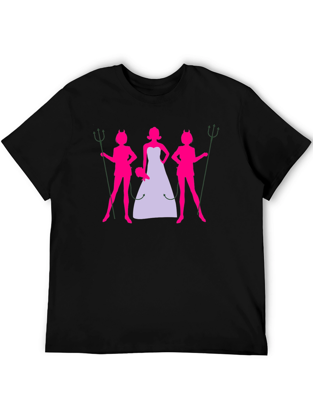 Bride and Devil Bridesmaids Graphic T-Shirt