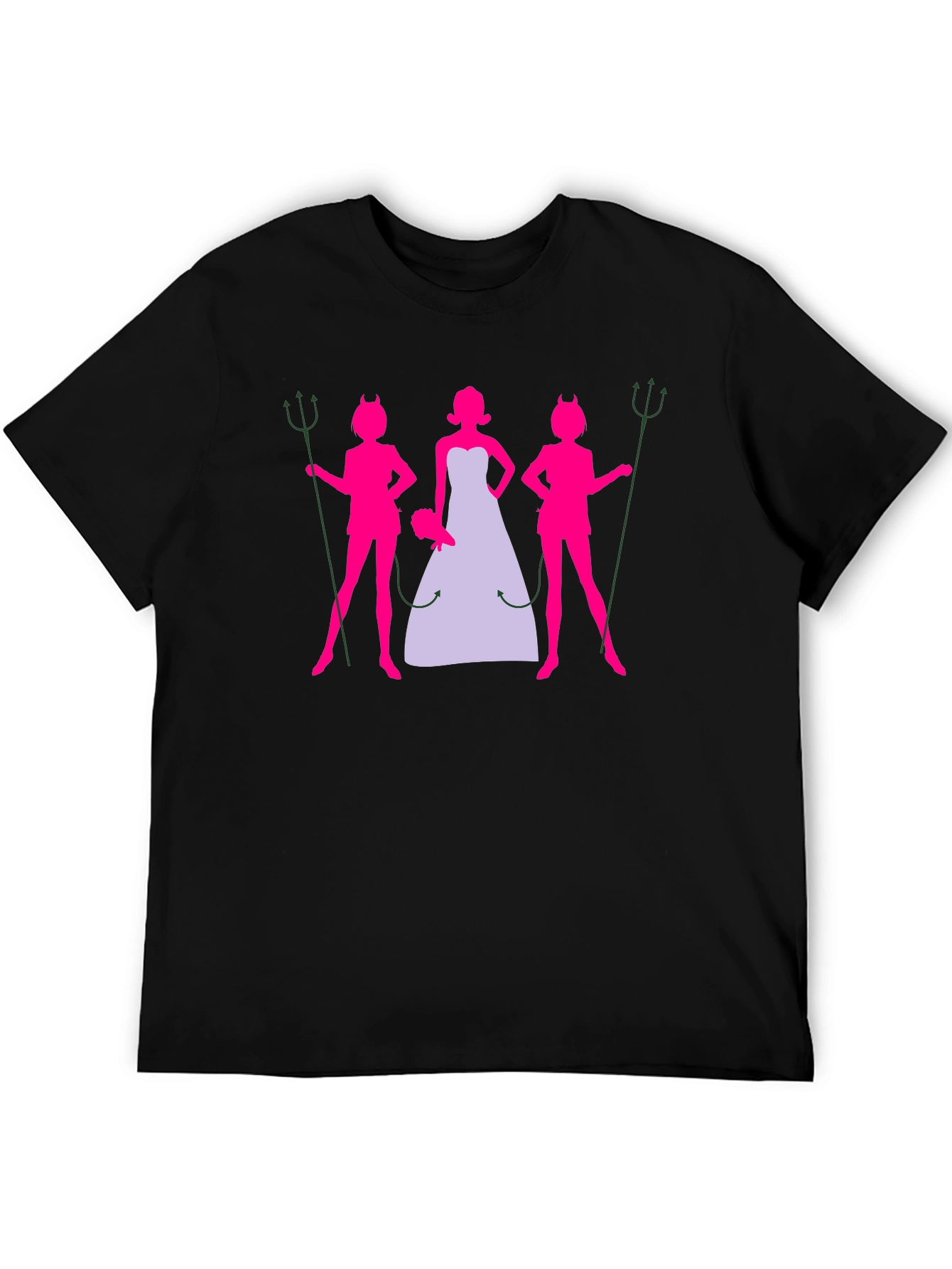 Bride and Devil Bridesmaids Graphic T-Shirt