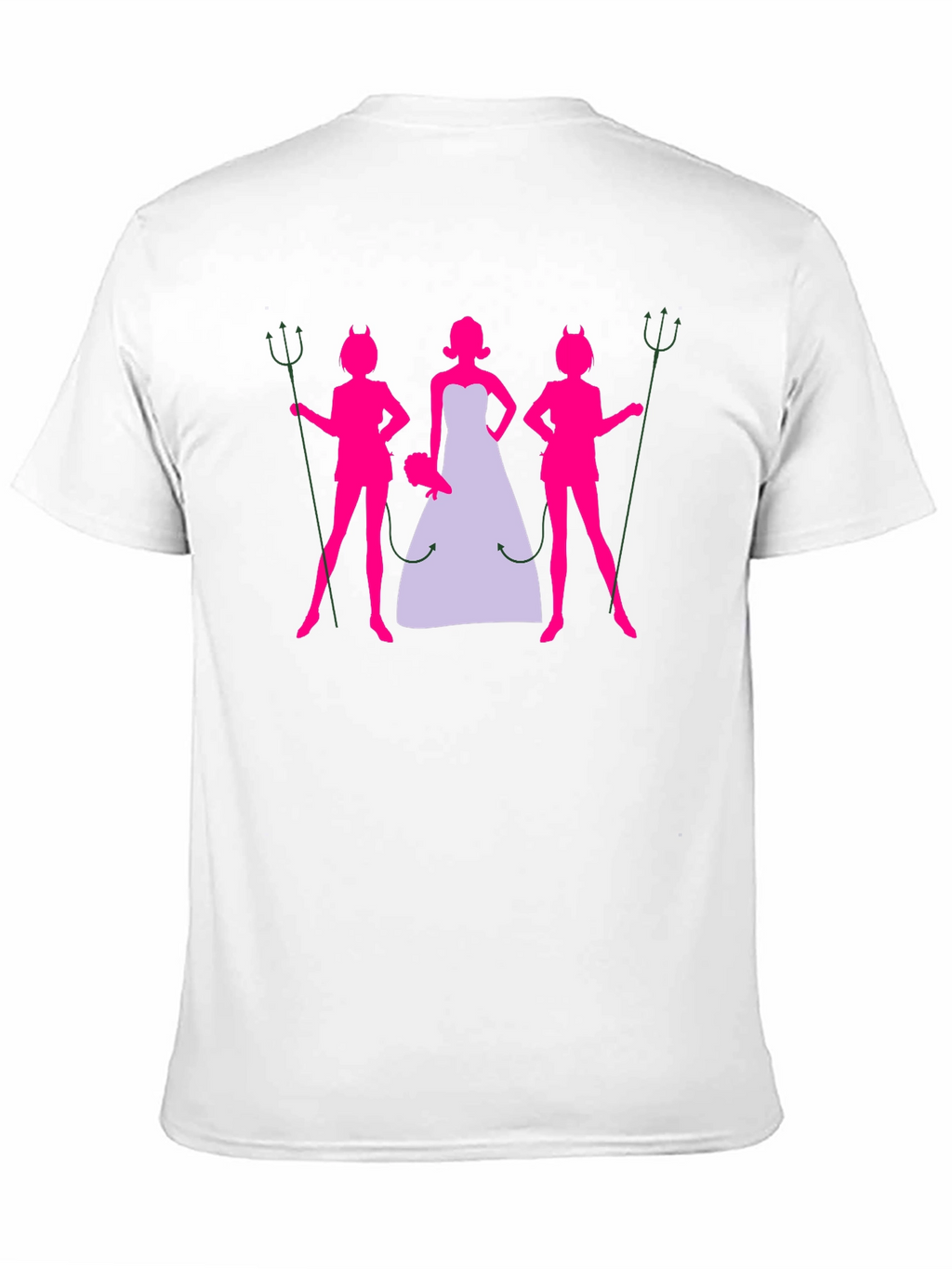Bride and Devil Bridesmaids Graphic T-Shirt
