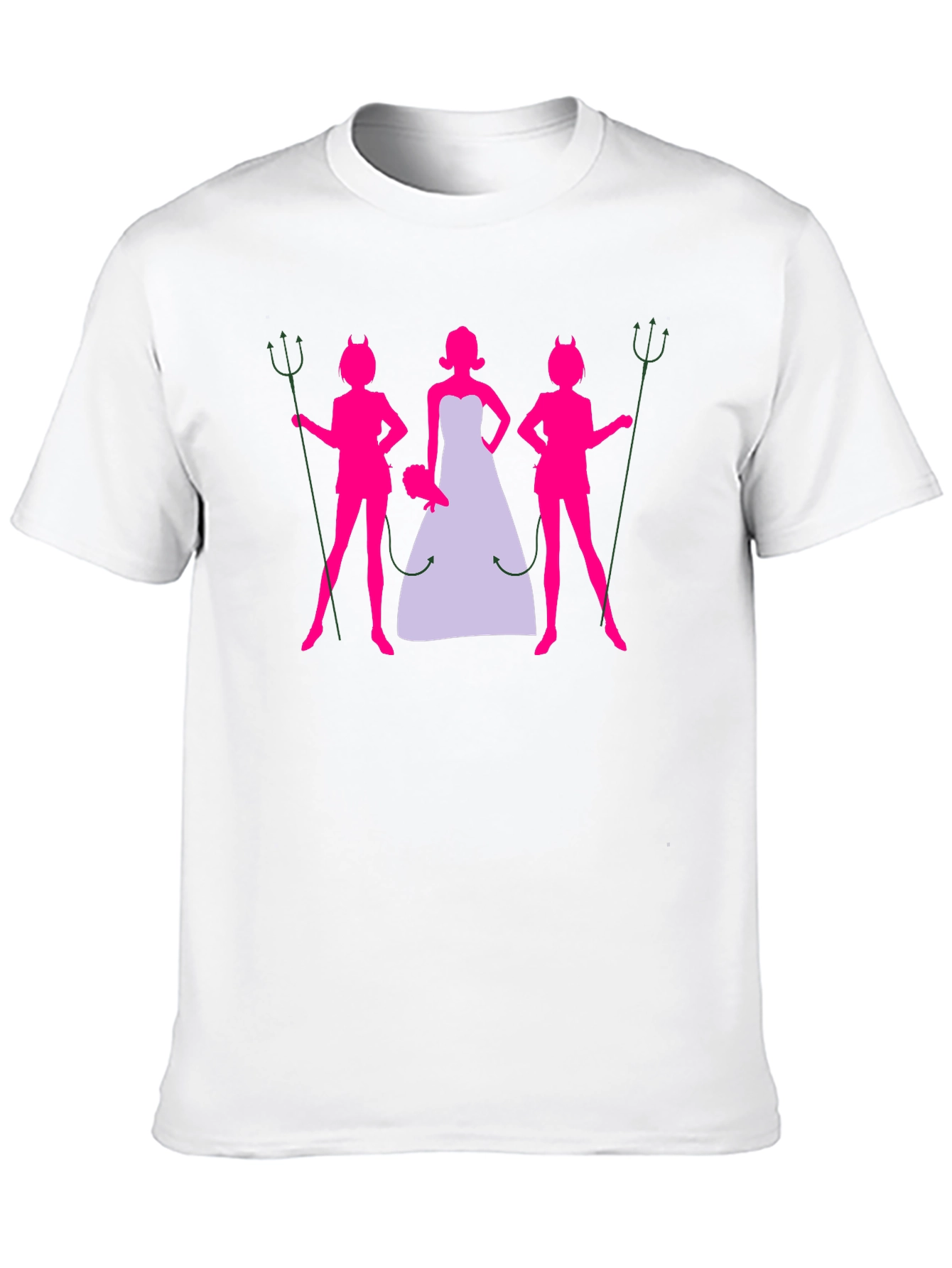 Bride and Devil Bridesmaids Graphic T-Shirt