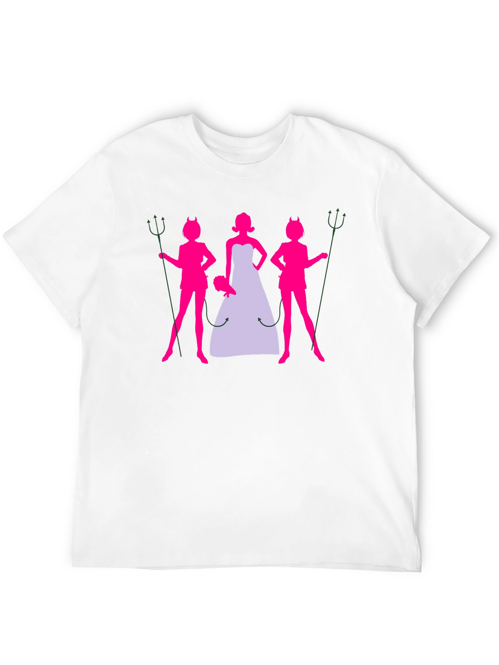 Bride and Devil Bridesmaids Graphic T-Shirt