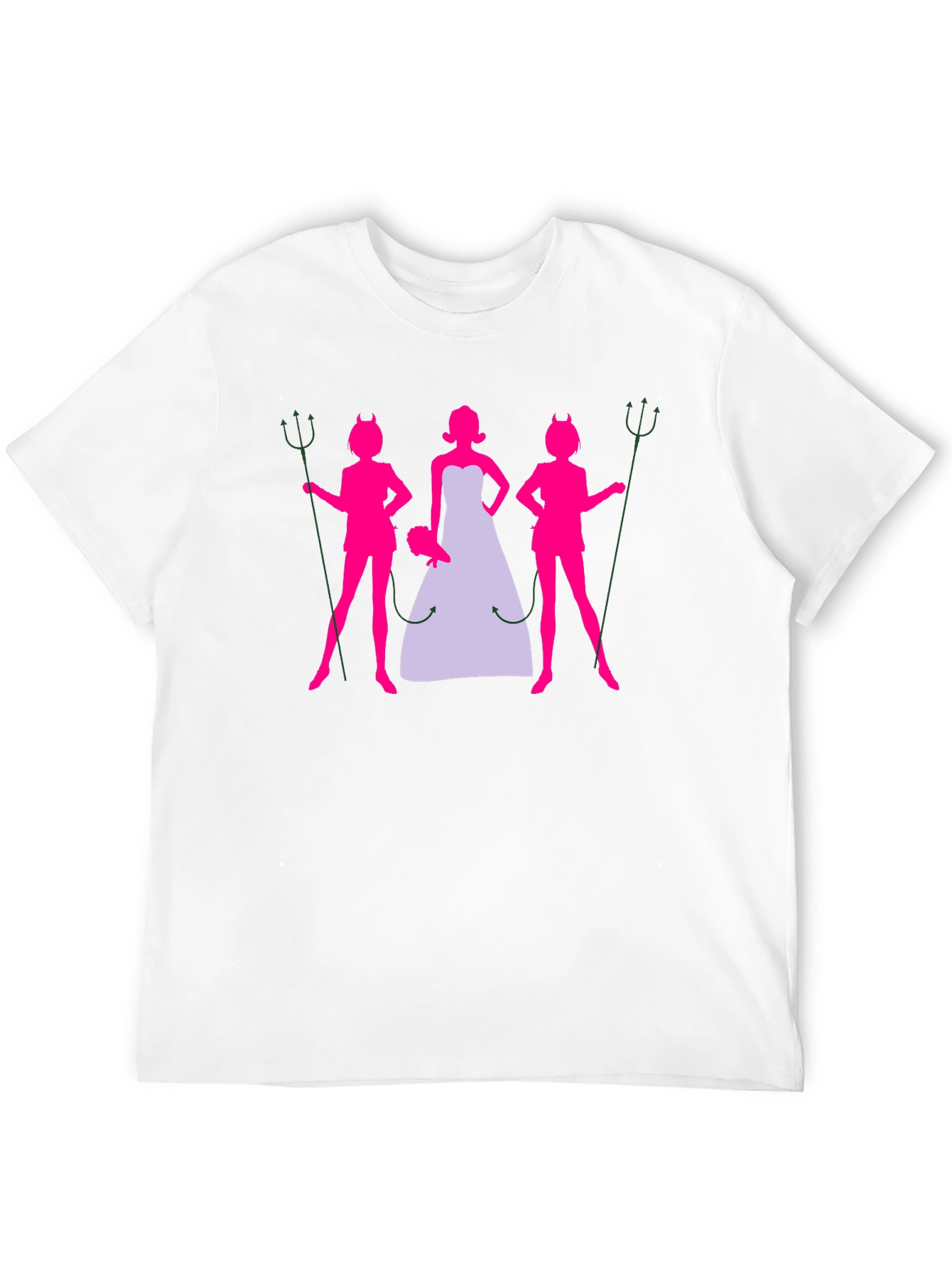 Bride and Devil Bridesmaids Graphic T-Shirt