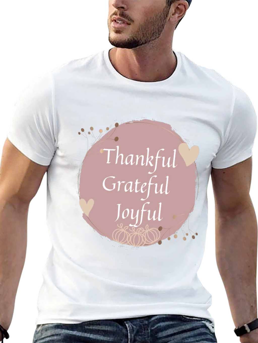 Thankful Grateful Joyful Fall T-Shirt