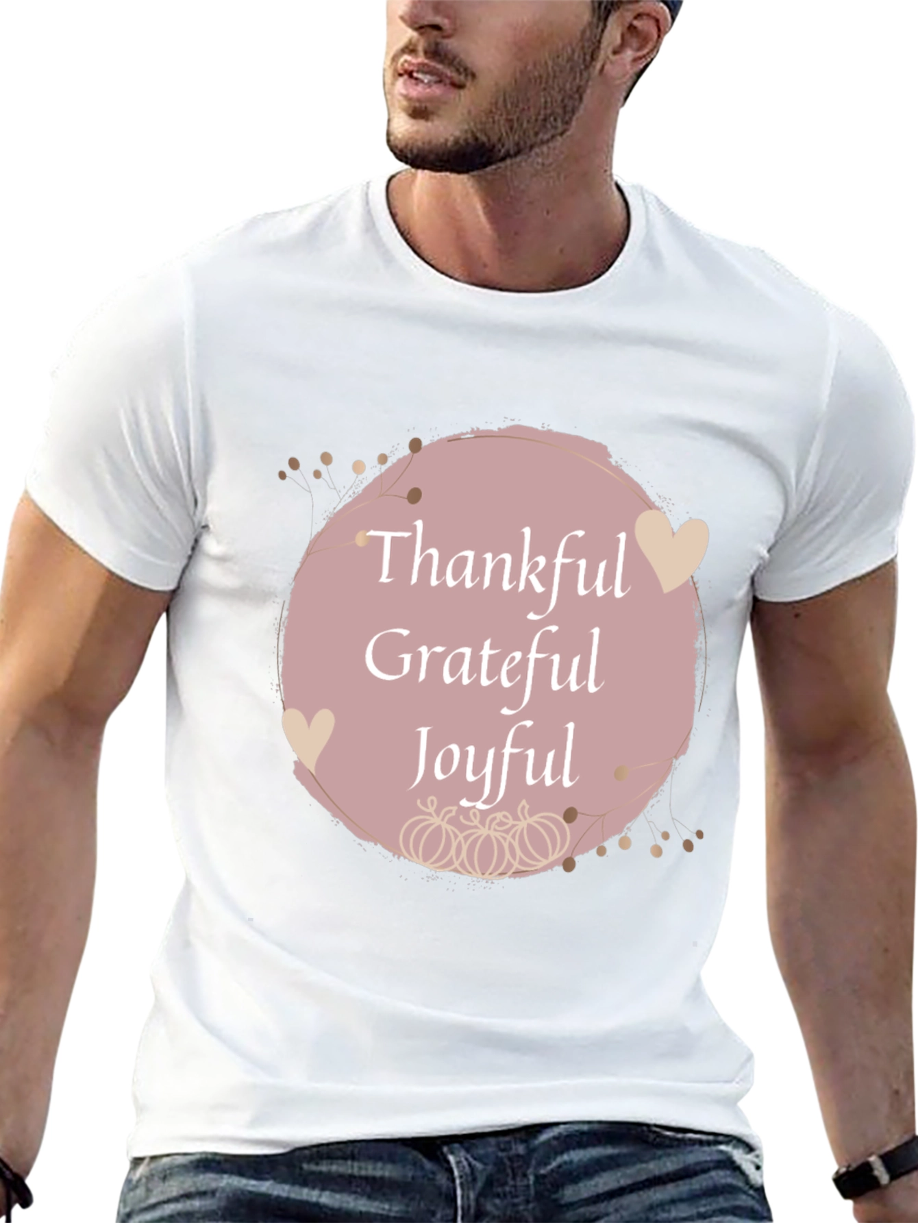 Thankful Grateful Joyful Fall T-Shirt