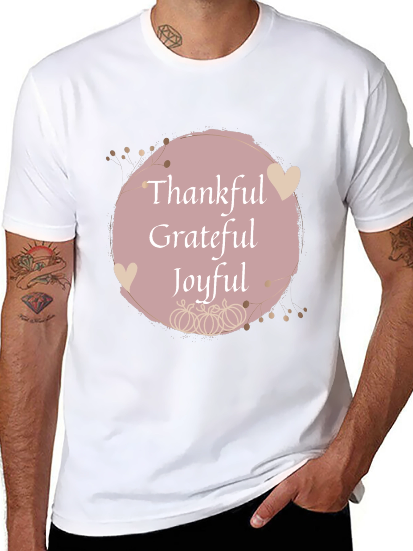 Thankful Grateful Joyful Fall T-Shirt