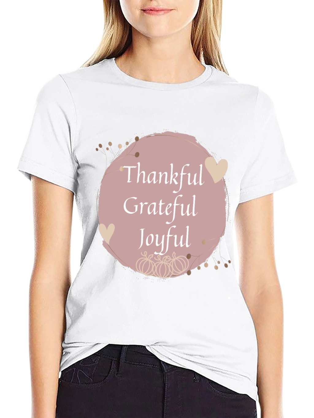 Thankful Grateful Joyful Fall T-Shirt