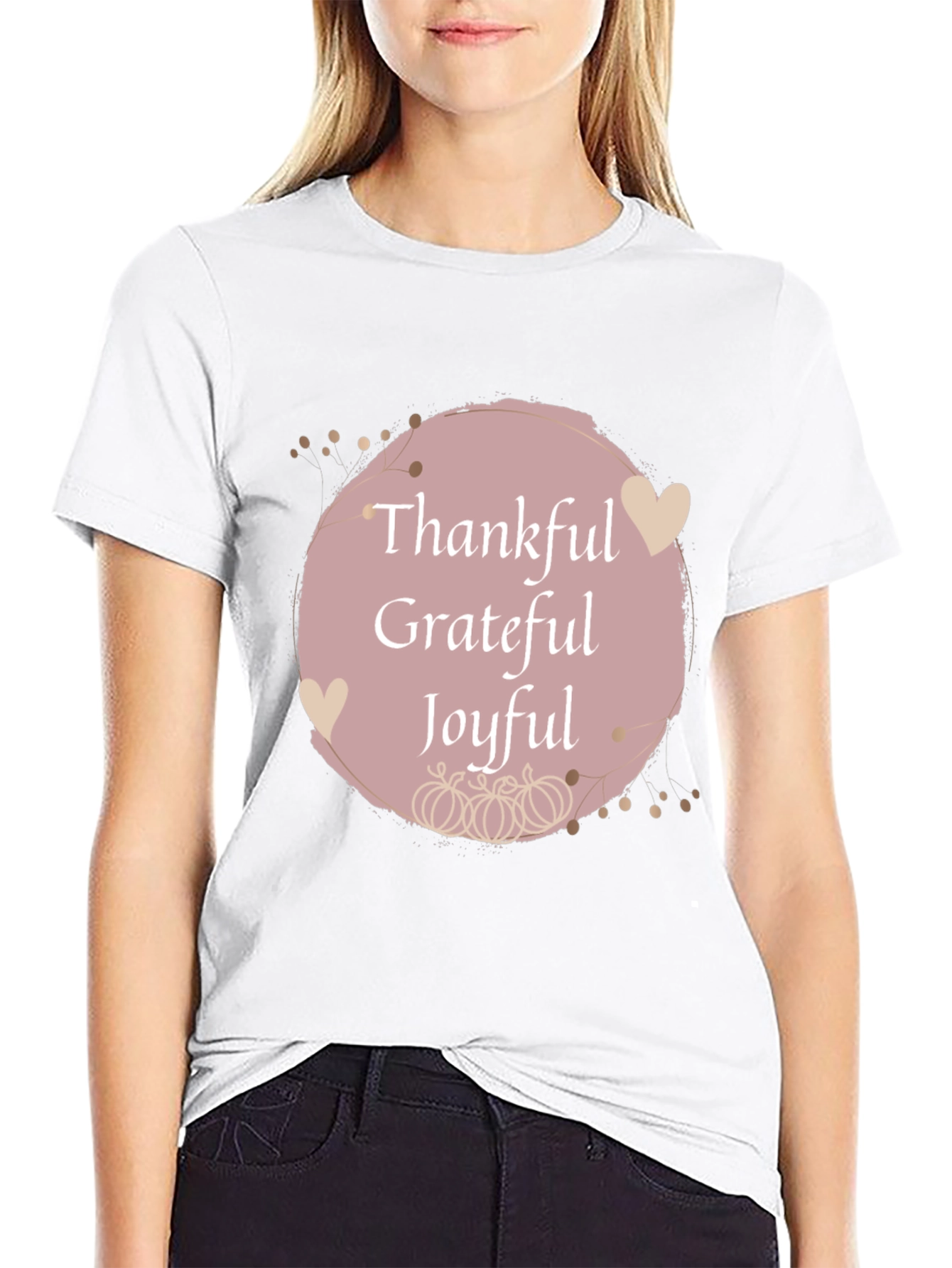 Thankful Grateful Joyful Fall T-Shirt