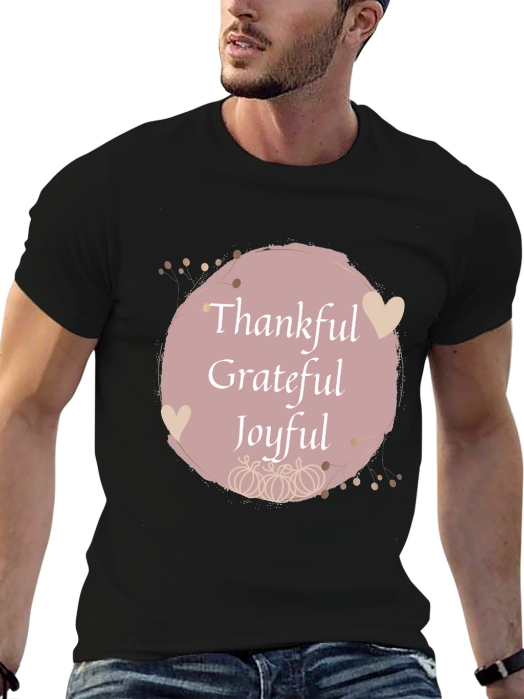 Thankful Grateful Joyful Fall T-Shirt