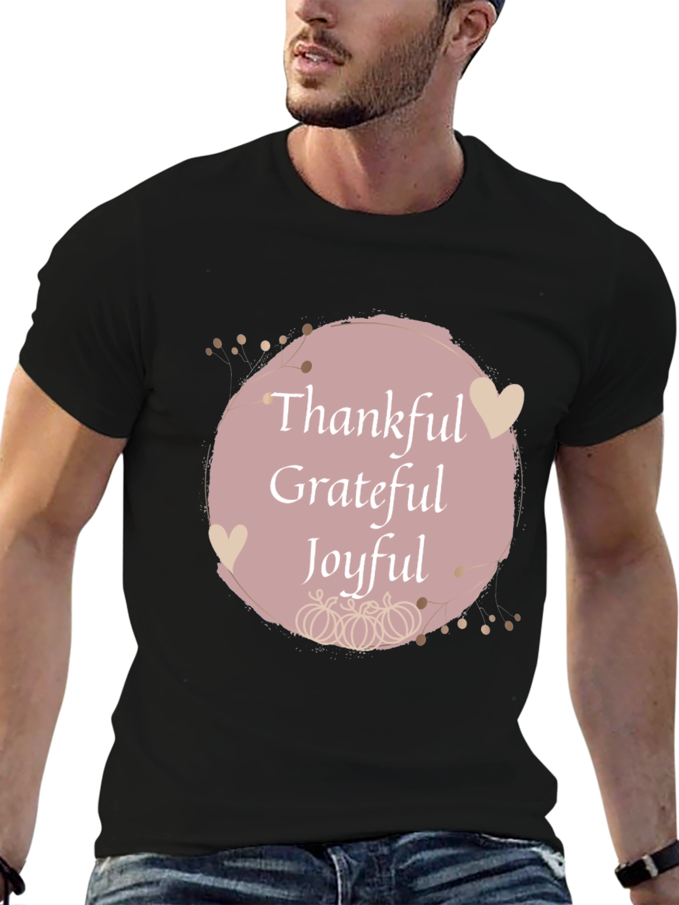Thankful Grateful Joyful Fall T-Shirt