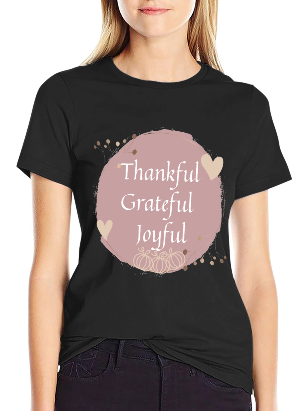 Thankful Grateful Joyful Fall T-Shirt