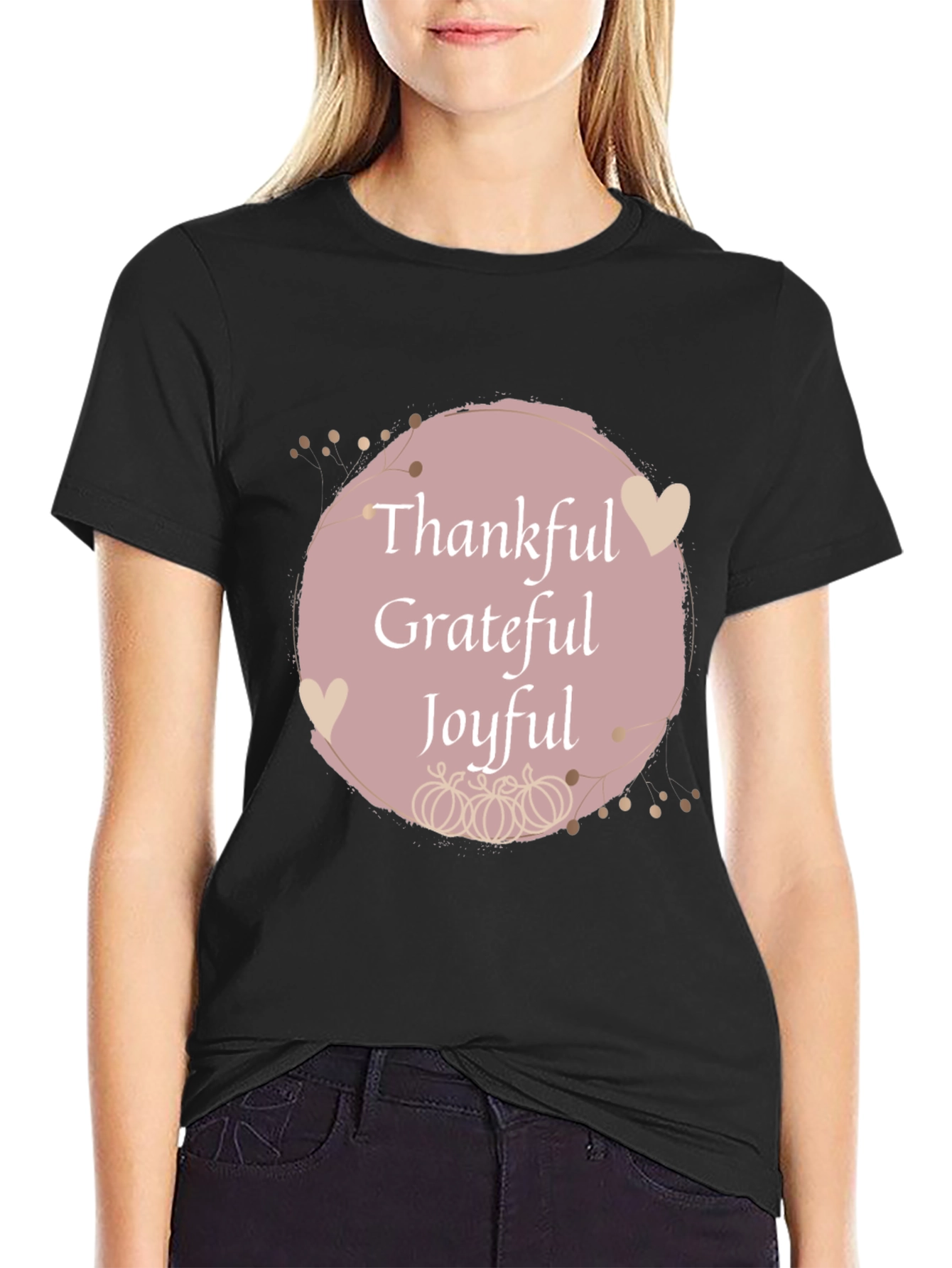 Thankful Grateful Joyful Fall T-Shirt