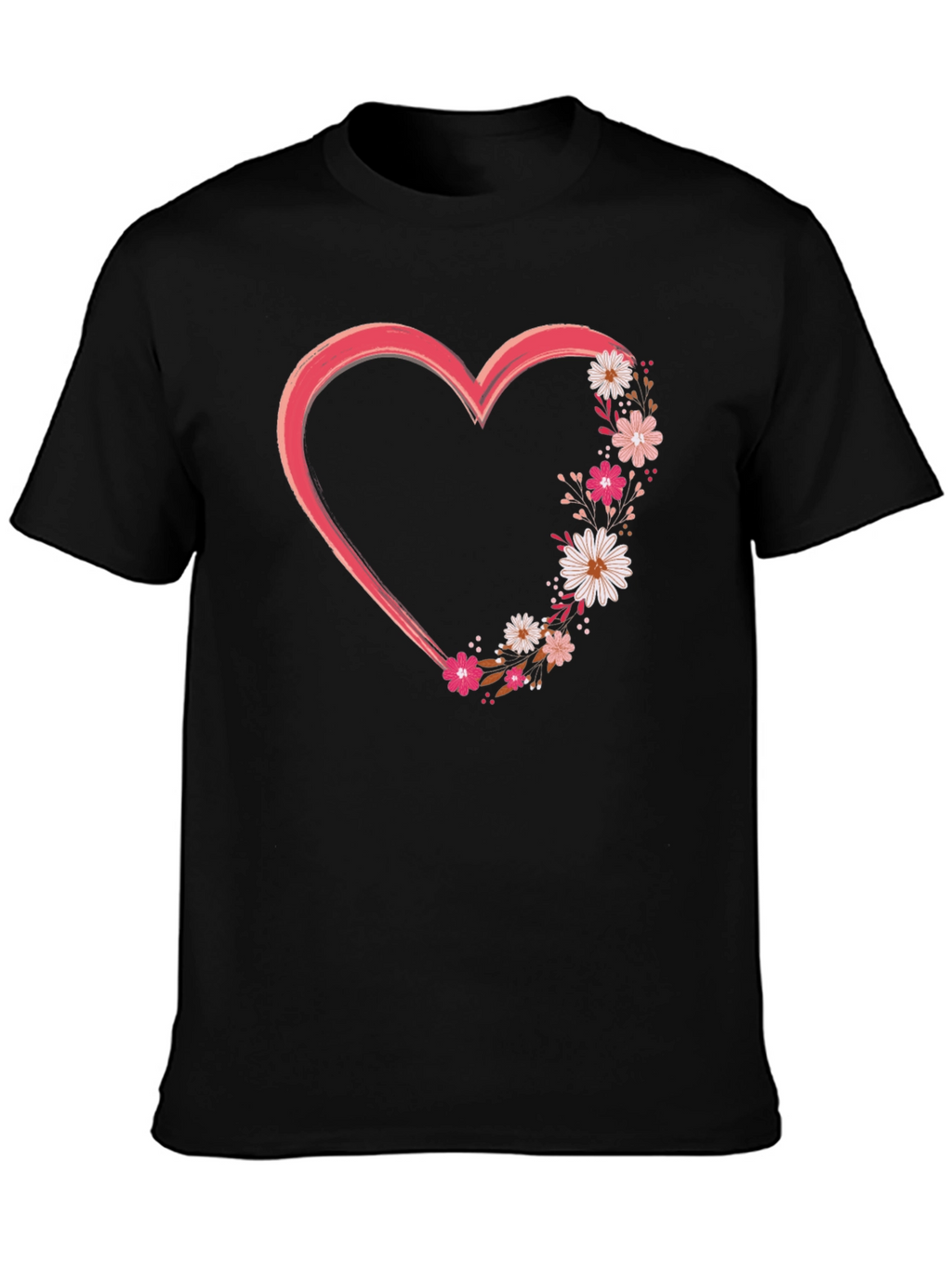 Floral Heart Graphic Tee - Stylish and Unique!