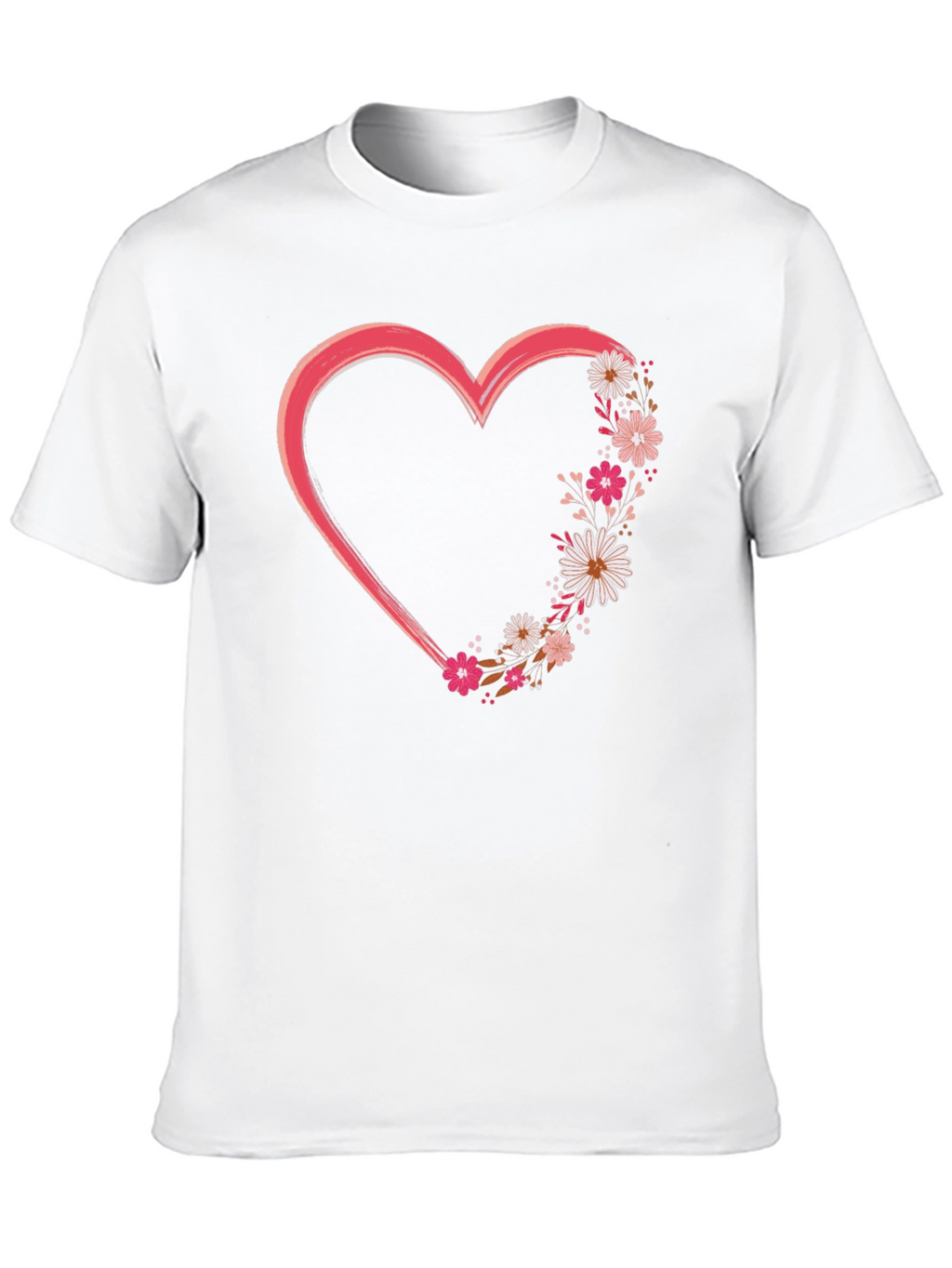 Floral Heart Graphic Tee - Stylish and Unique!