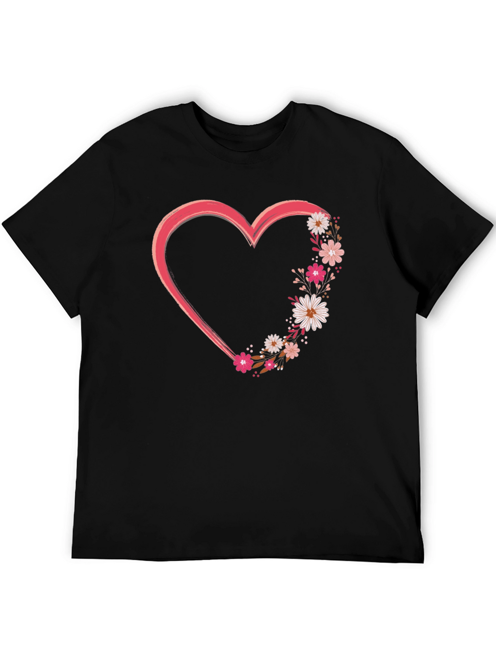 Floral Heart Graphic Tee - Stylish and Unique!