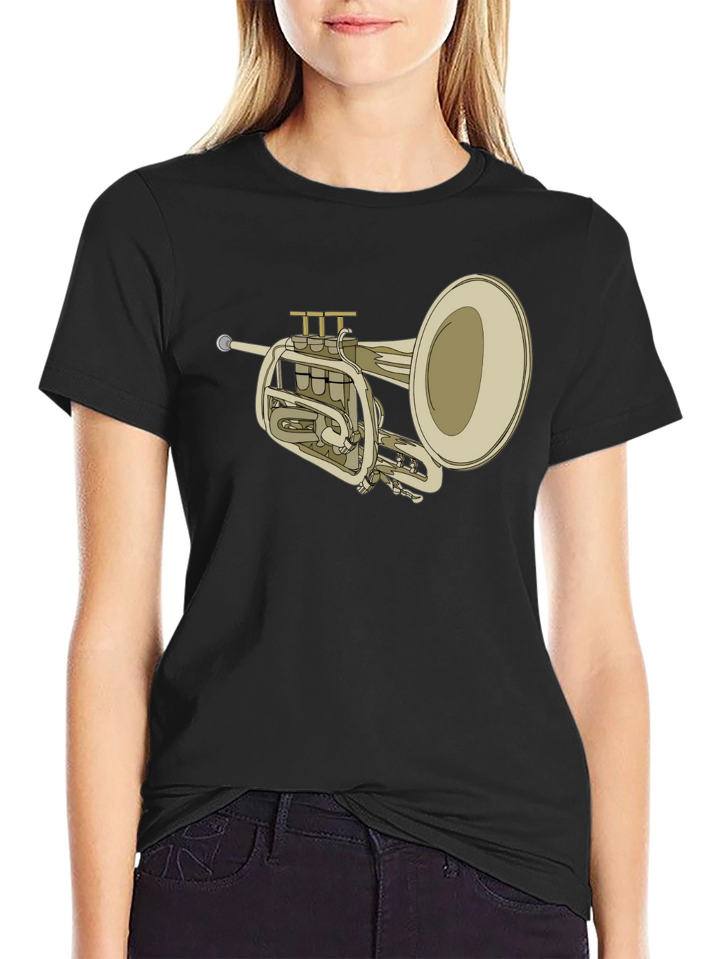 Trumpet Graphic Tee - Musical Instrument T-Shirt