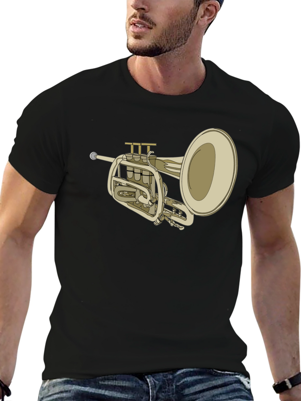 Trumpet Graphic Tee - Musical Instrument T-Shirt
