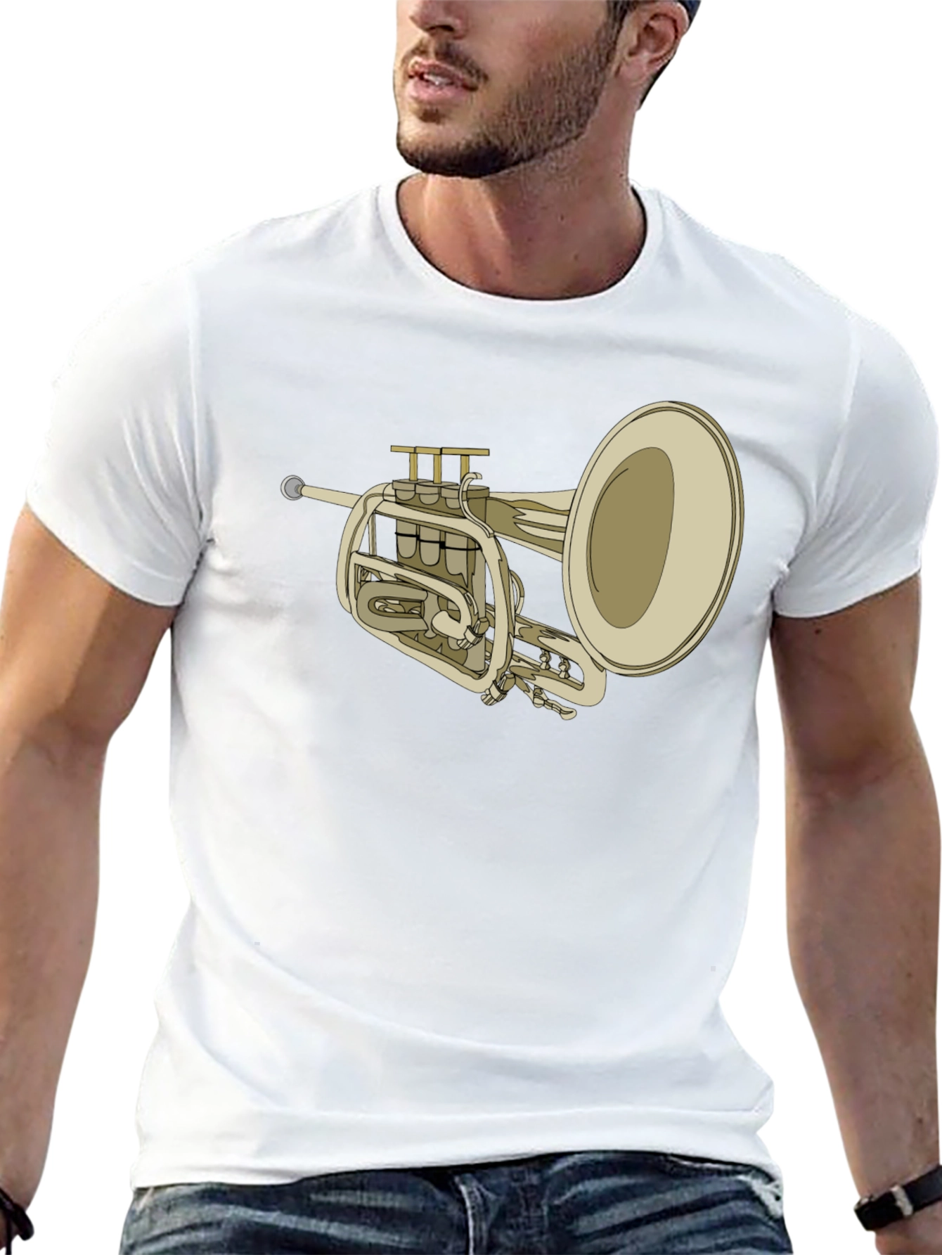 Trumpet Graphic Tee - Musical Instrument T-Shirt