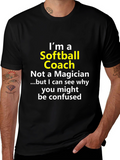 Softball Coach Novelty Graphic Tee