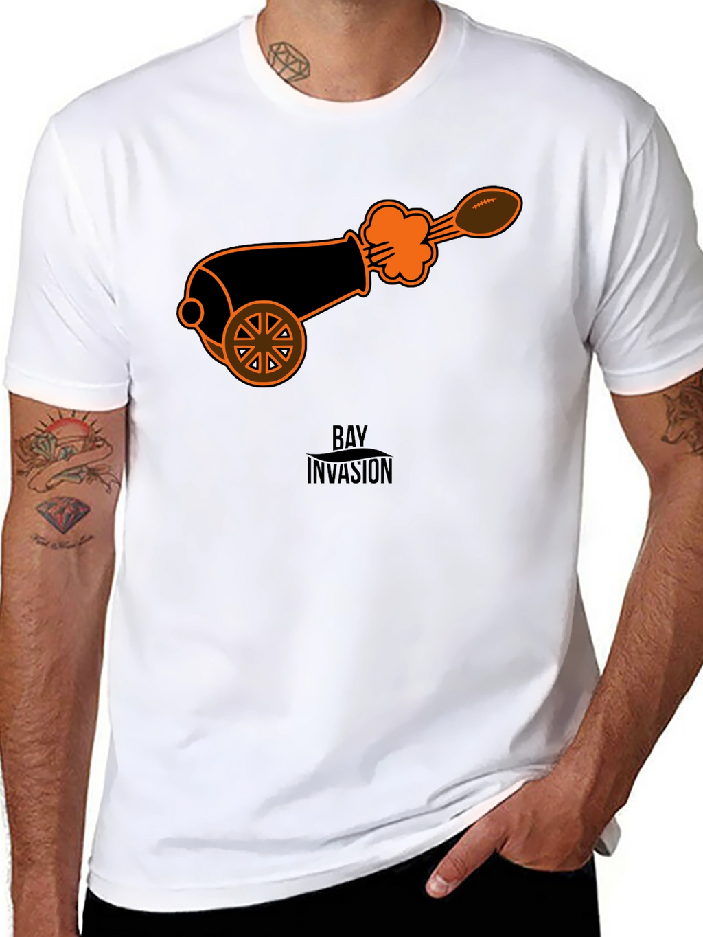 Cannon Football T-Shirt - Black
