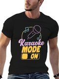 Karaoke Mode On Graphic Tee - Black