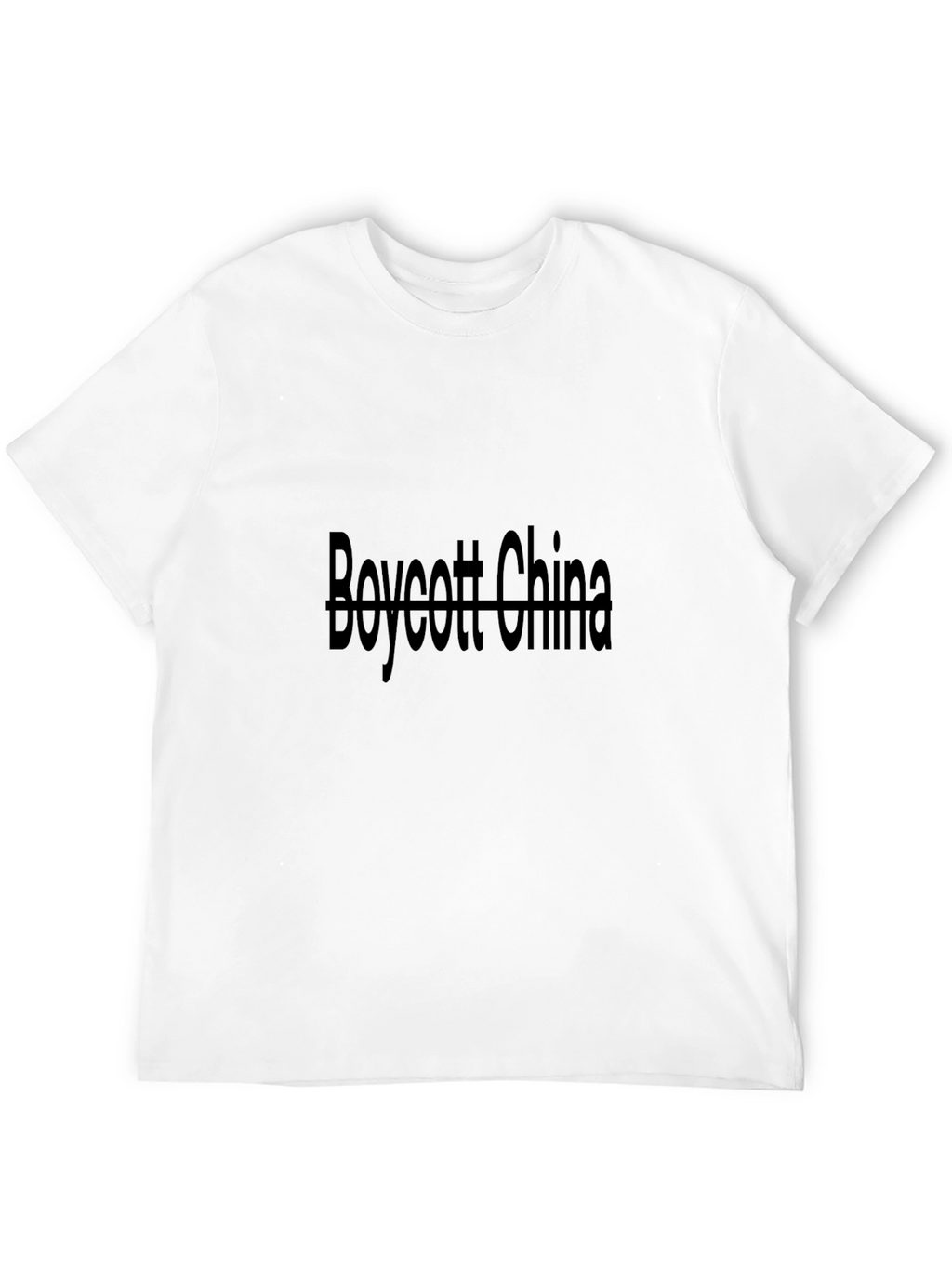 Boycott China Graphic Tee - Protest Statement Shirt