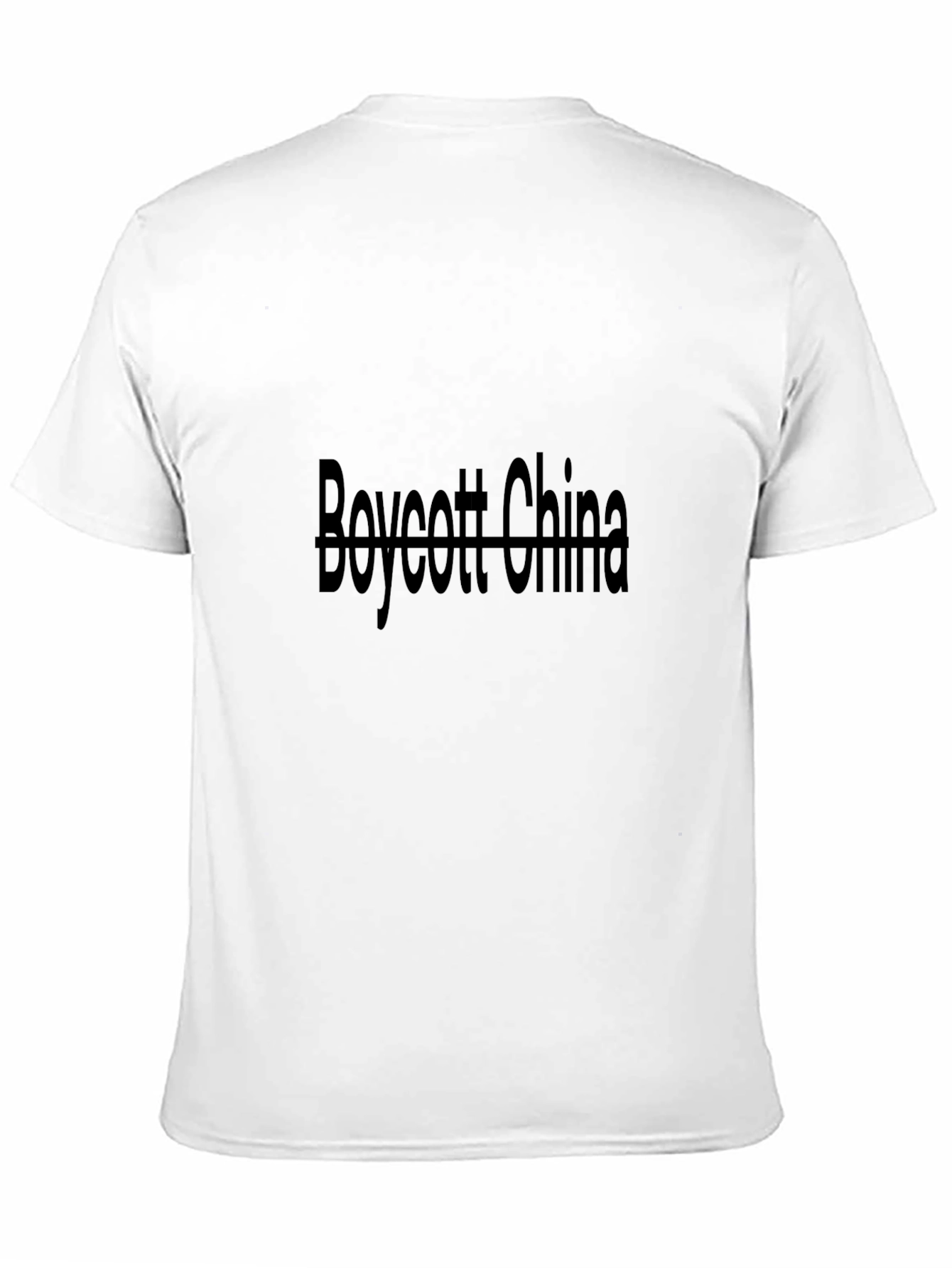 Boycott China Graphic Tee - Protest Statement Shirt