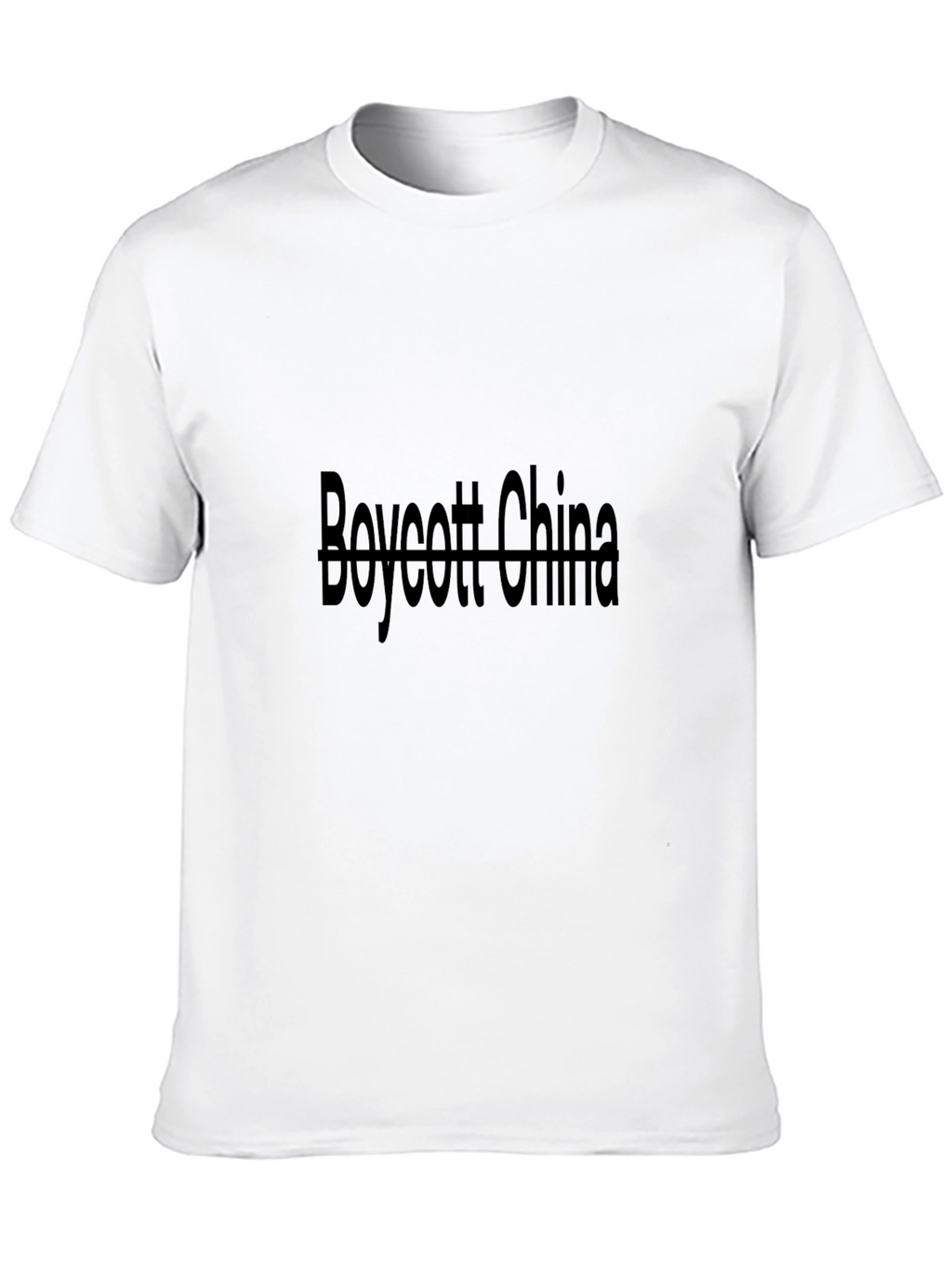 Boycott China Graphic Tee - Protest Statement Shirt