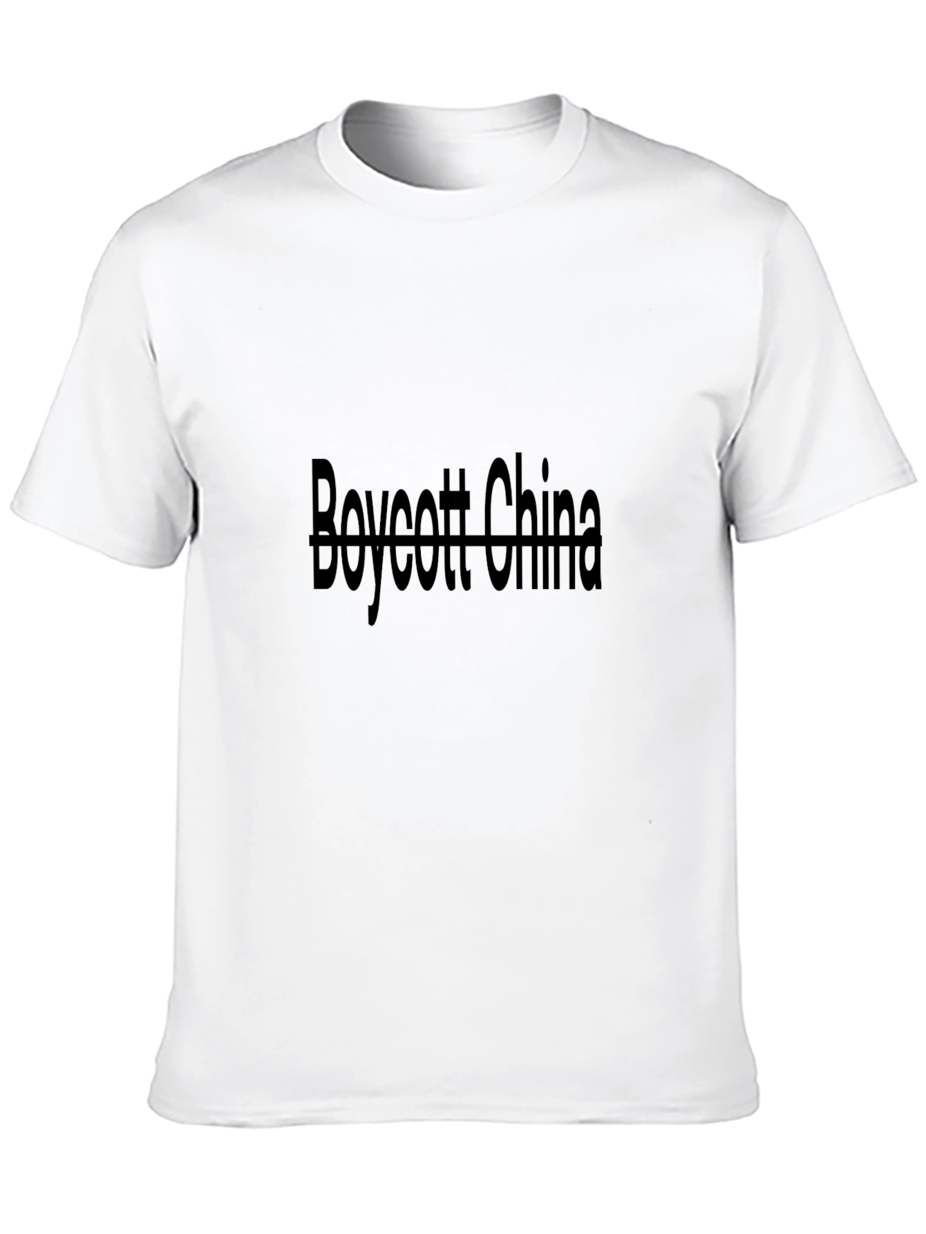 Boycott China Graphic Tee - Protest Statement Shirt