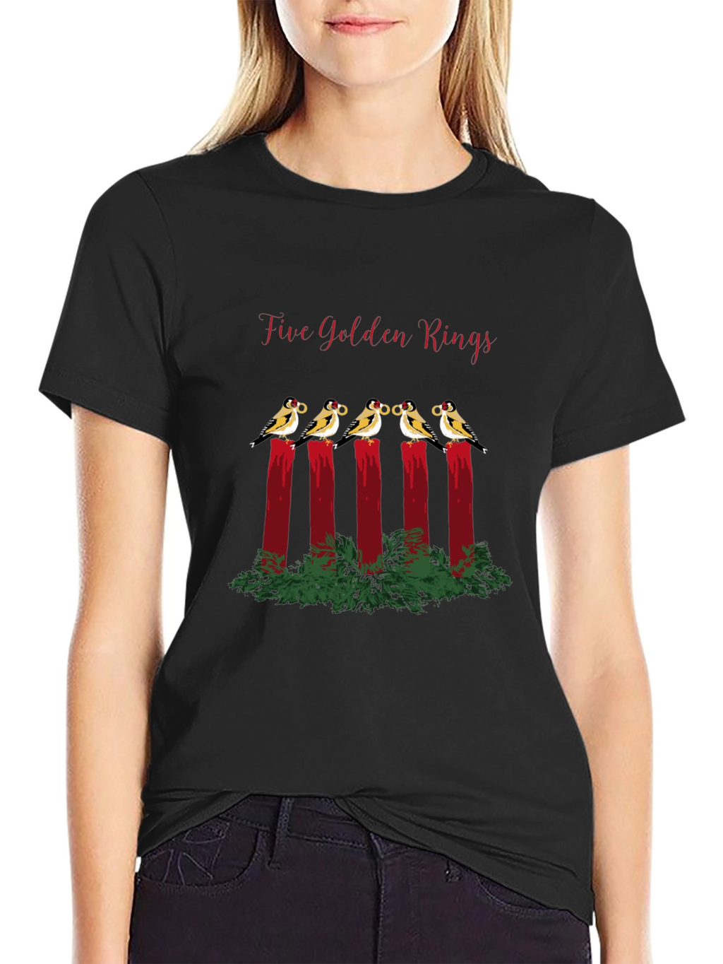 Five Golden Rings T-Shirt - Holiday Cheer!
