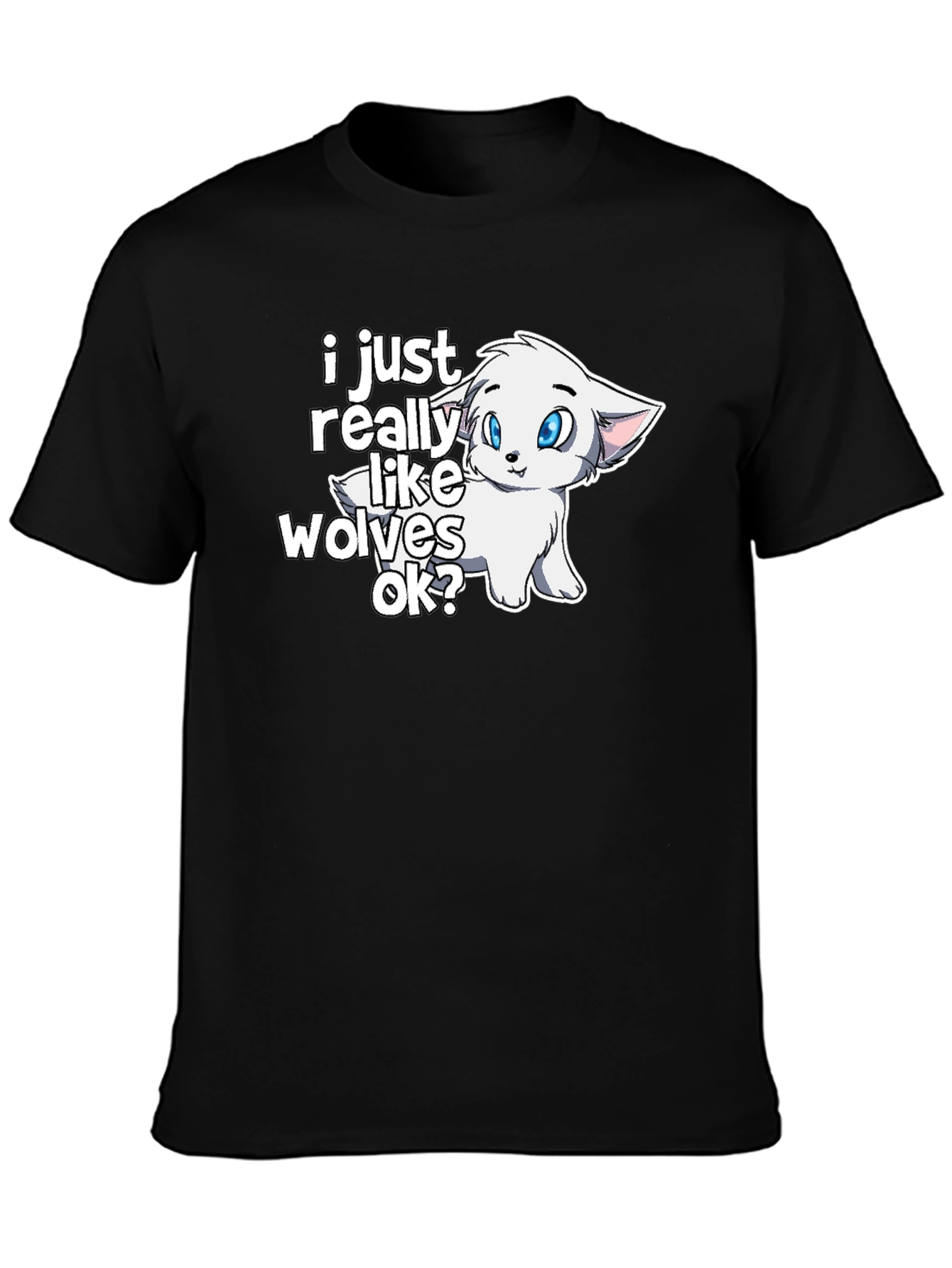 Cute Wolf Lover Graphic T-Shirt