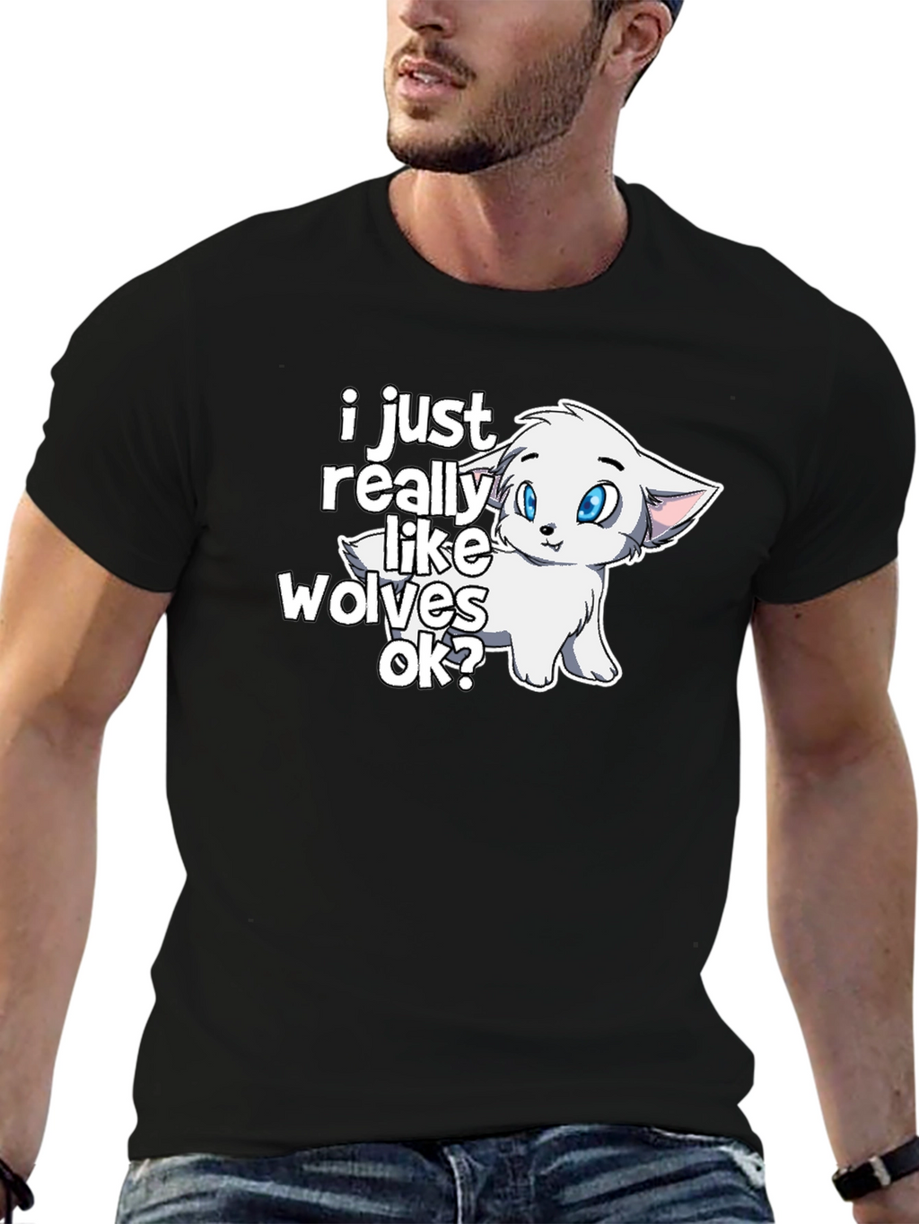 Cute Wolf Lover Graphic T-Shirt