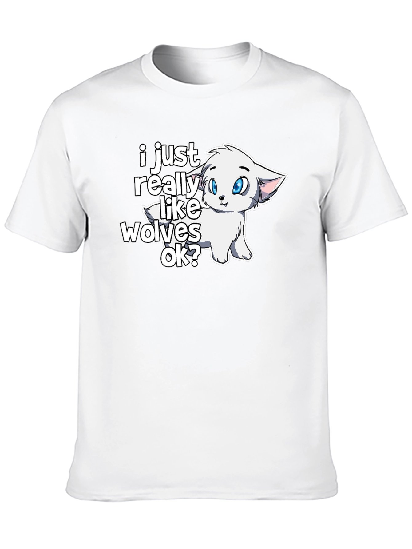 Cute Wolf Lover Graphic T-Shirt