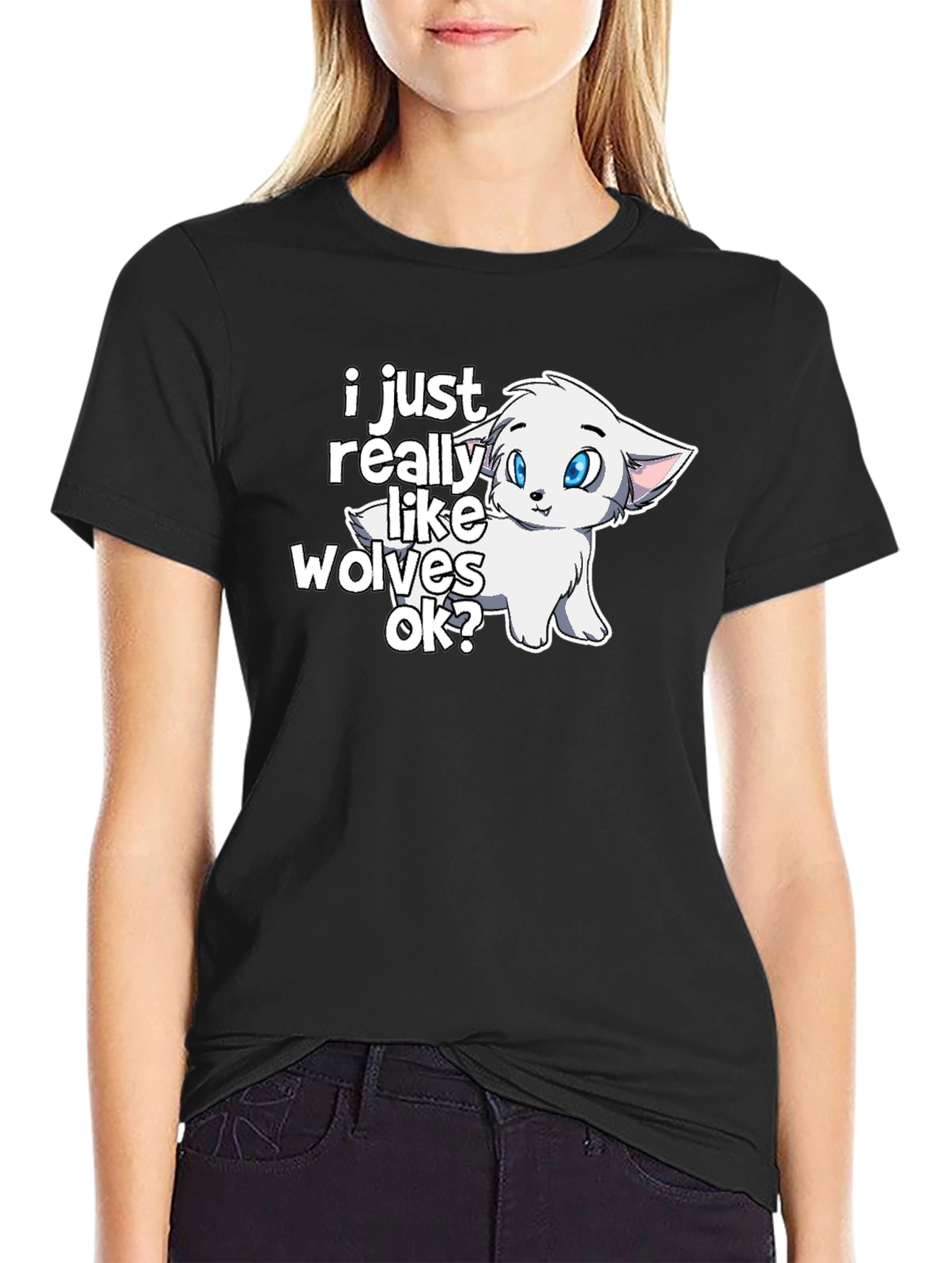 Cute Wolf Lover Graphic T-Shirt