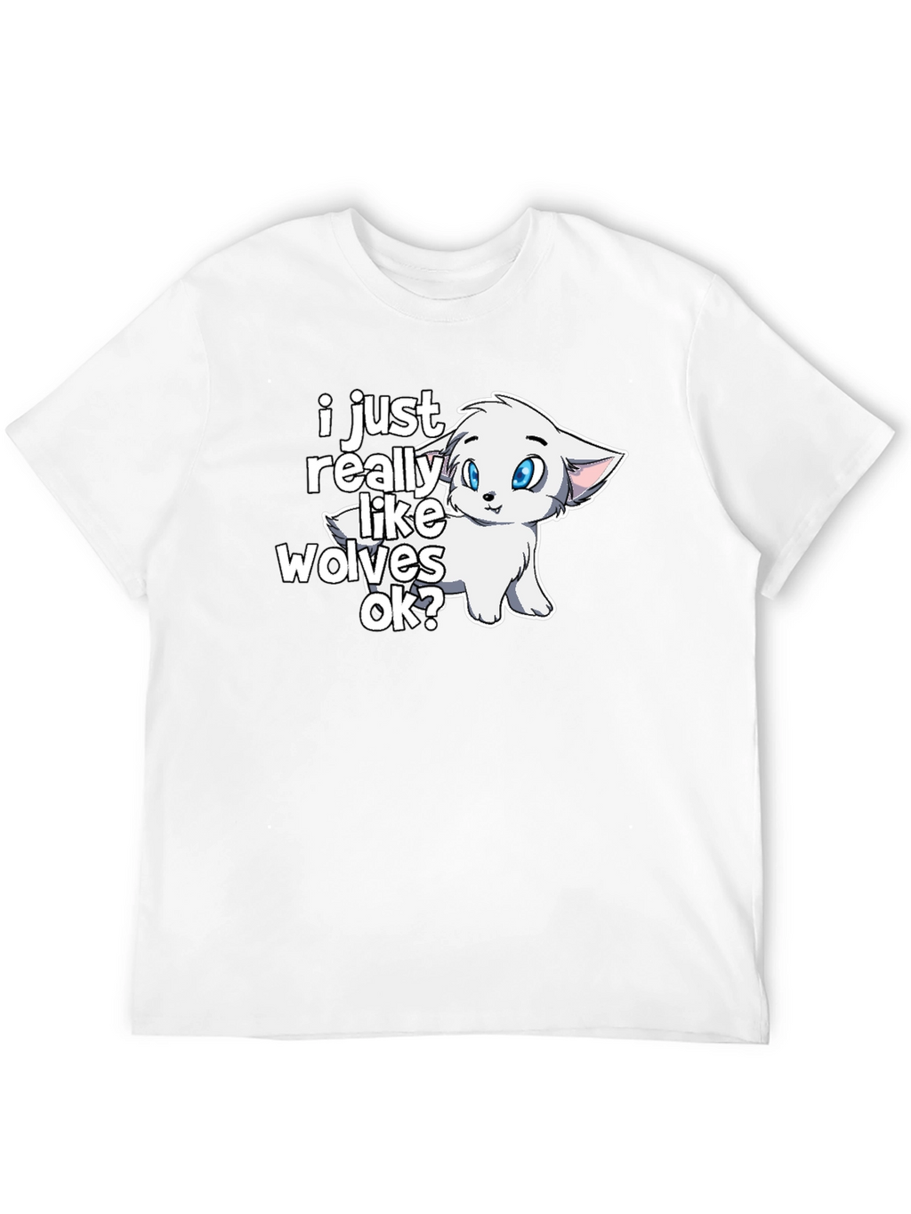 Cute Wolf Lover Graphic T-Shirt
