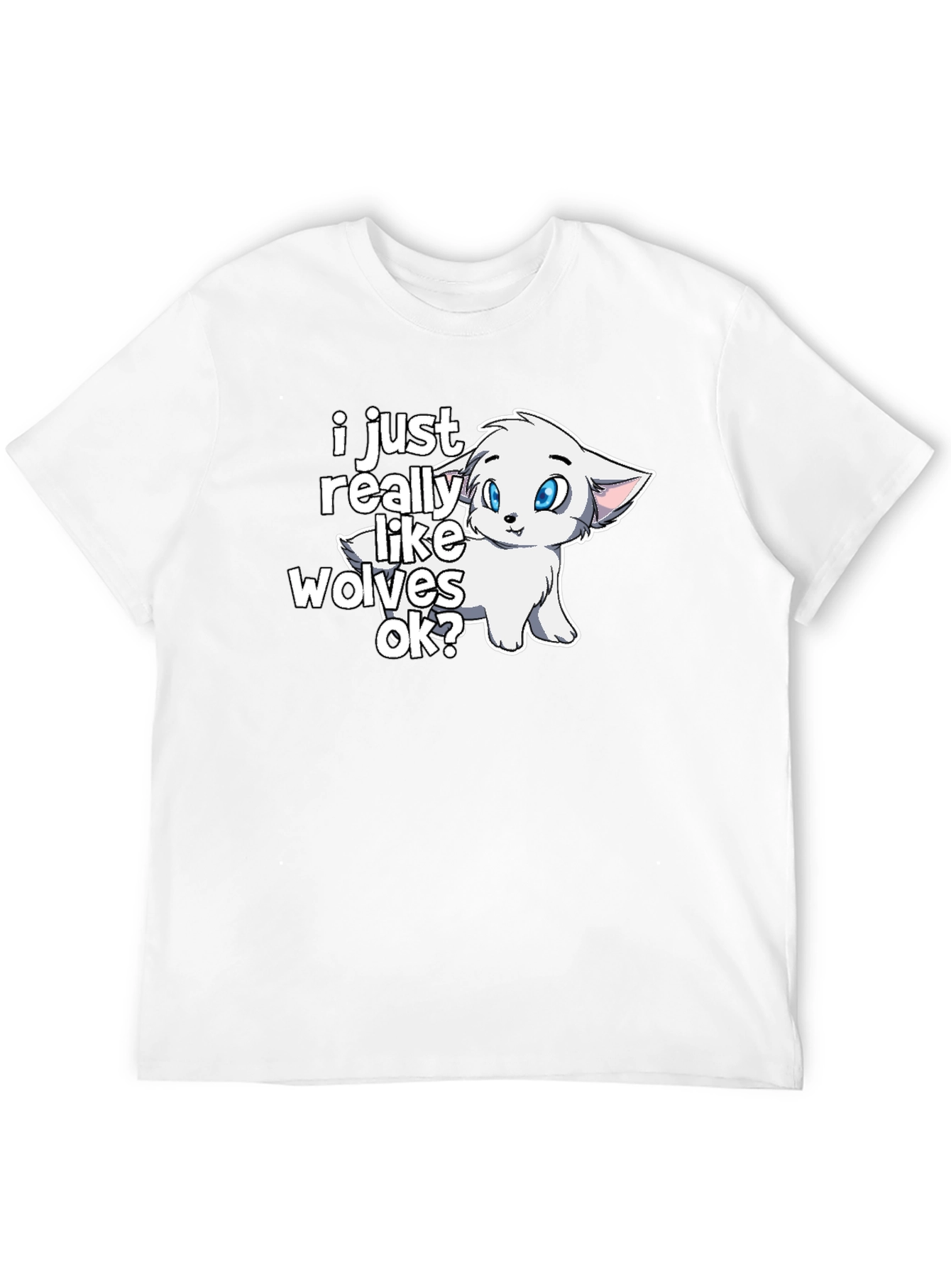 Cute Wolf Lover Graphic T-Shirt