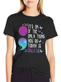 Its Ok Breathe Semicolon T-Shirt