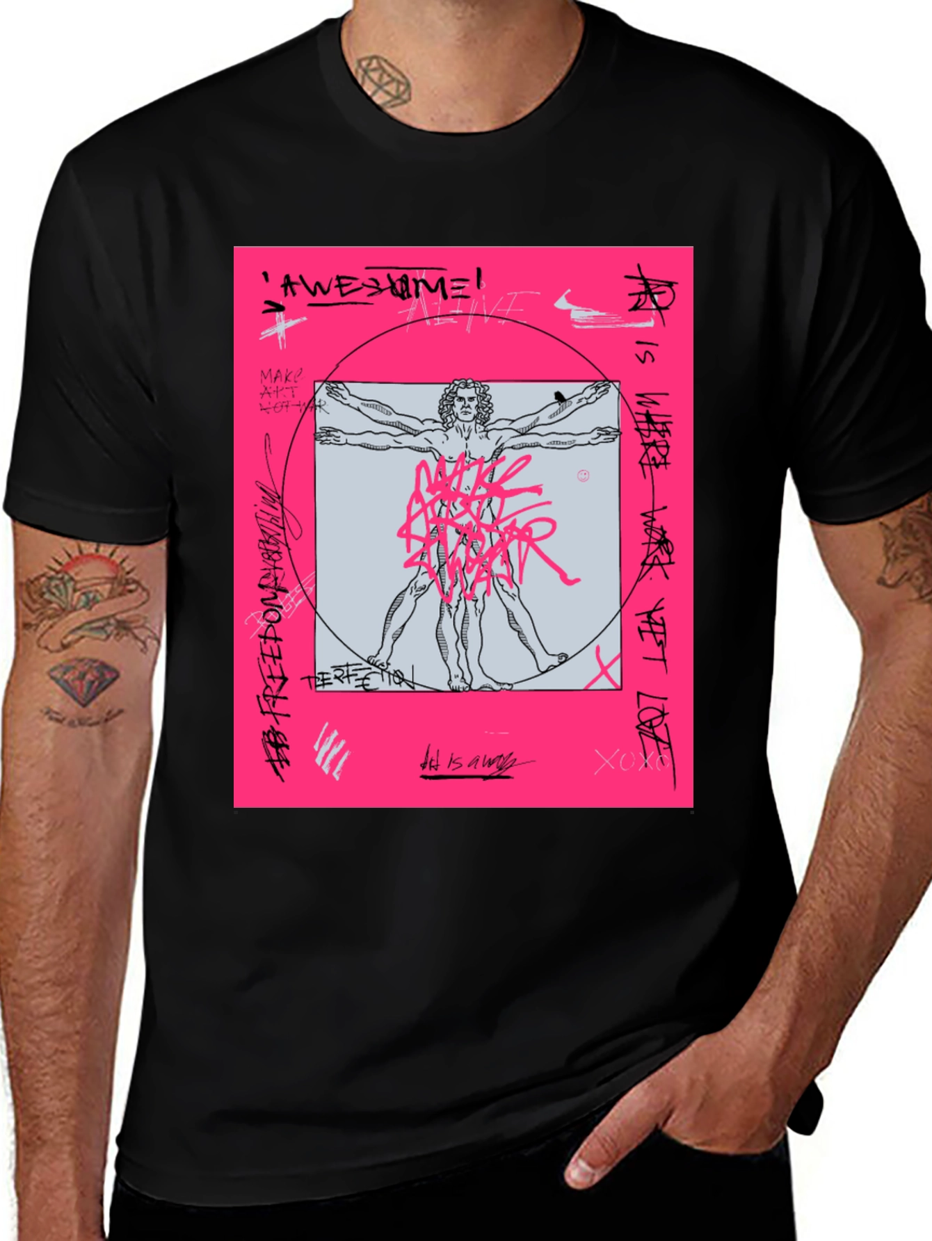 Vitruvian Man Graphic T-Shirt
