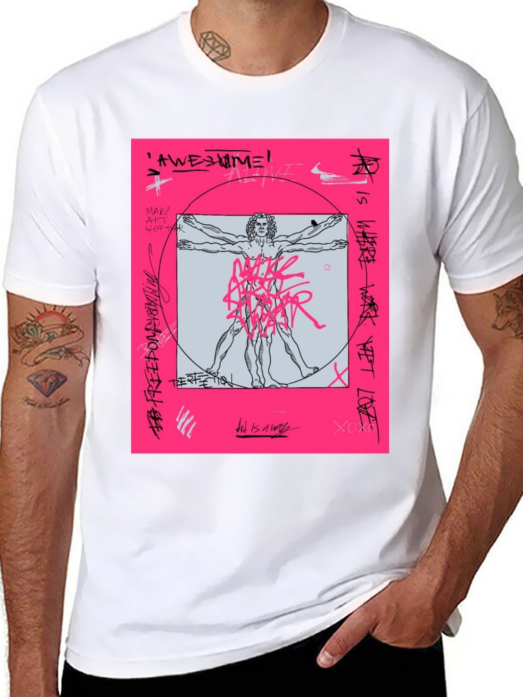 Vitruvian Man Graphic T-Shirt