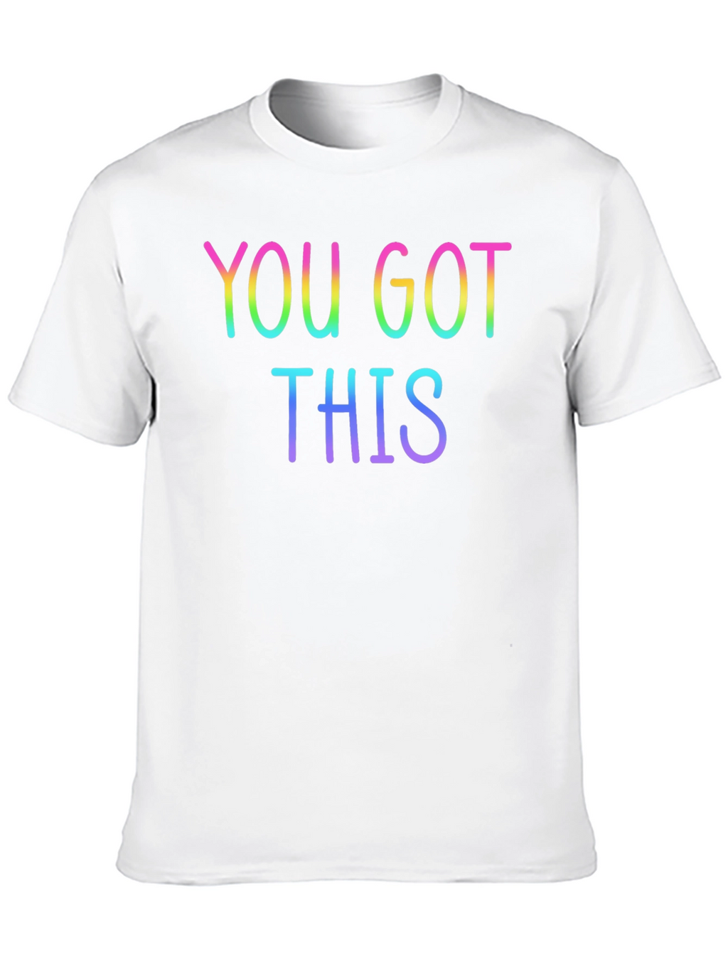 You Got This Rainbow Text Black Tee
