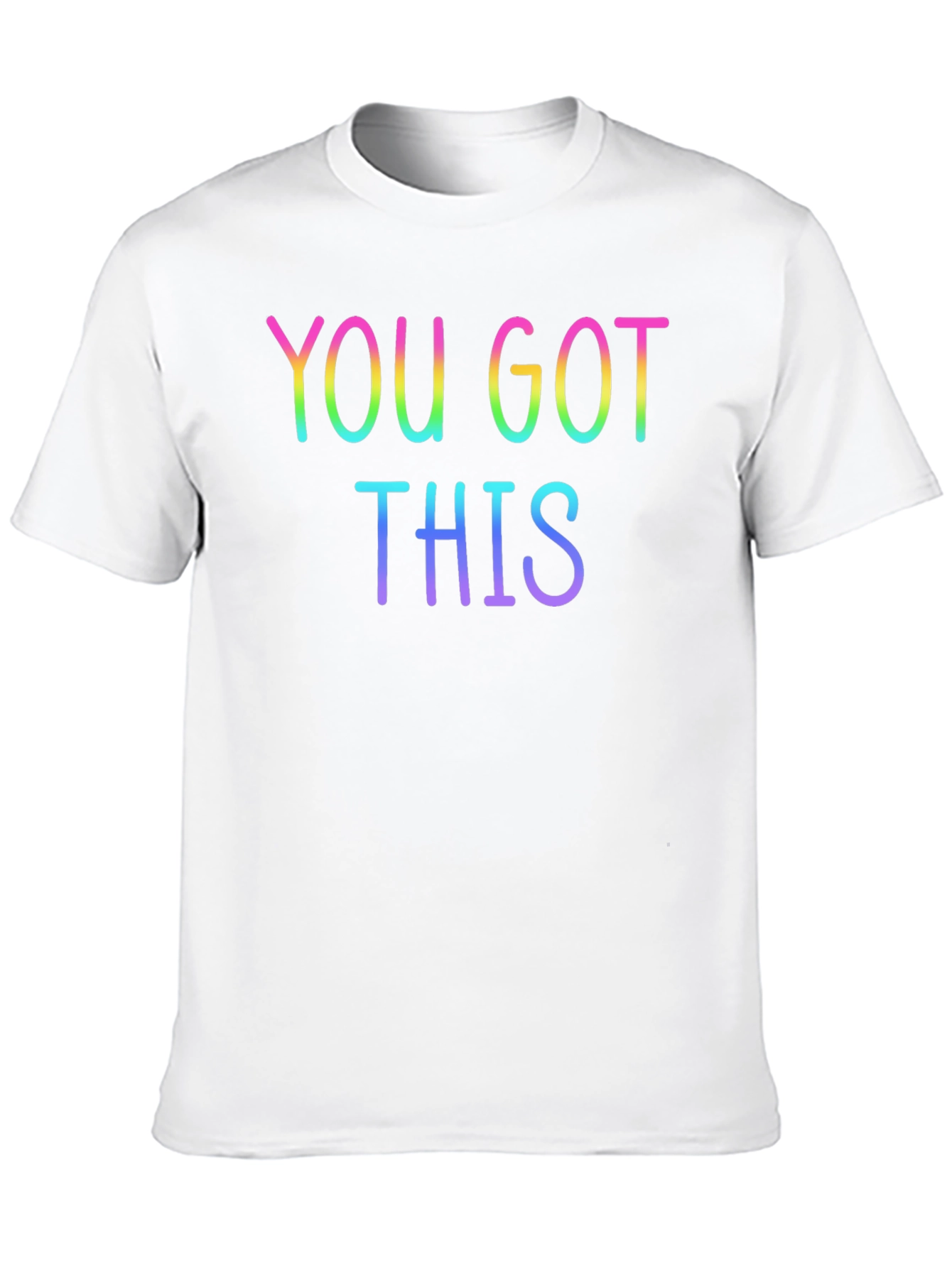 You Got This Rainbow Text Black Tee
