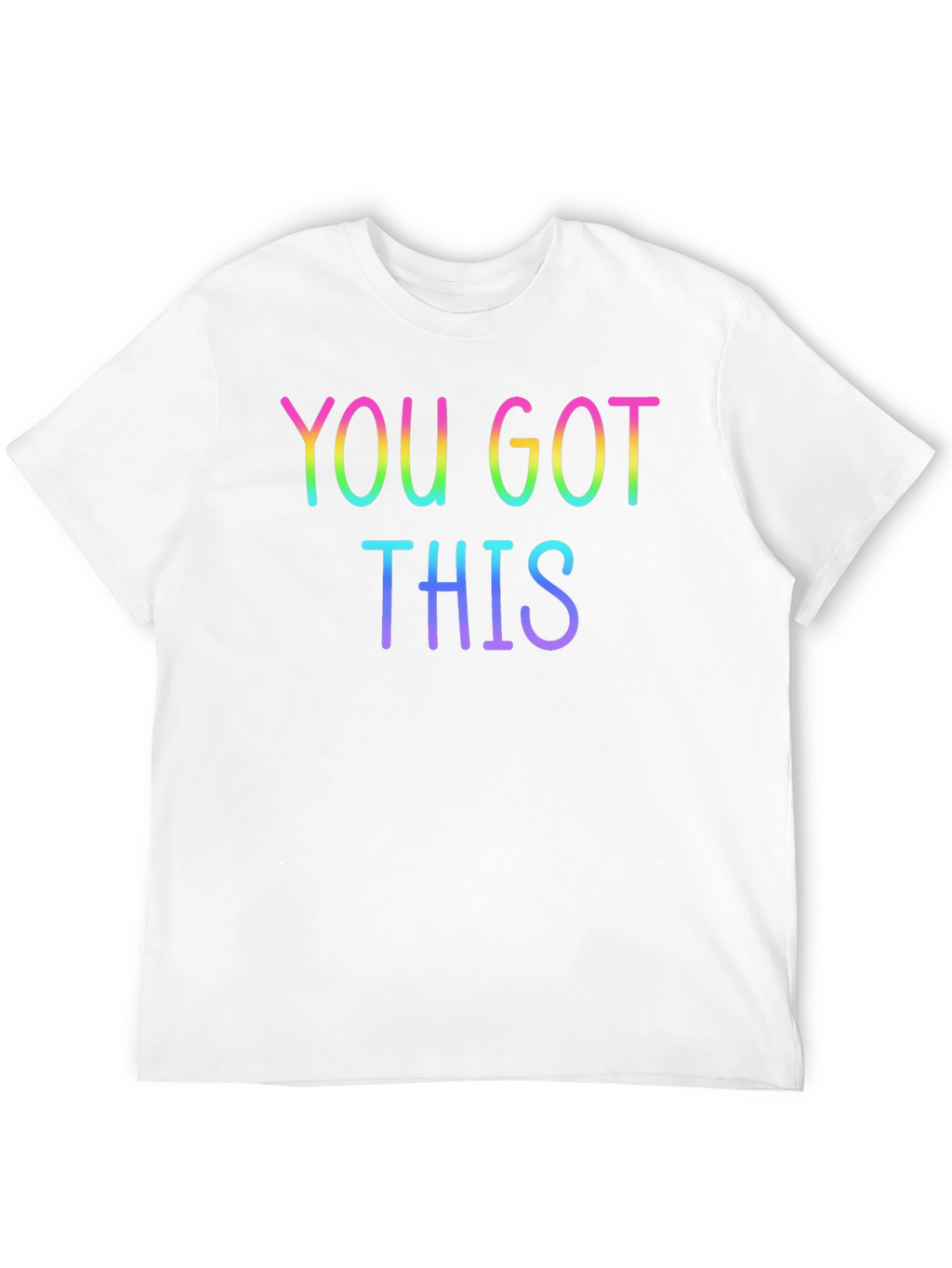 You Got This Rainbow Text Black Tee
