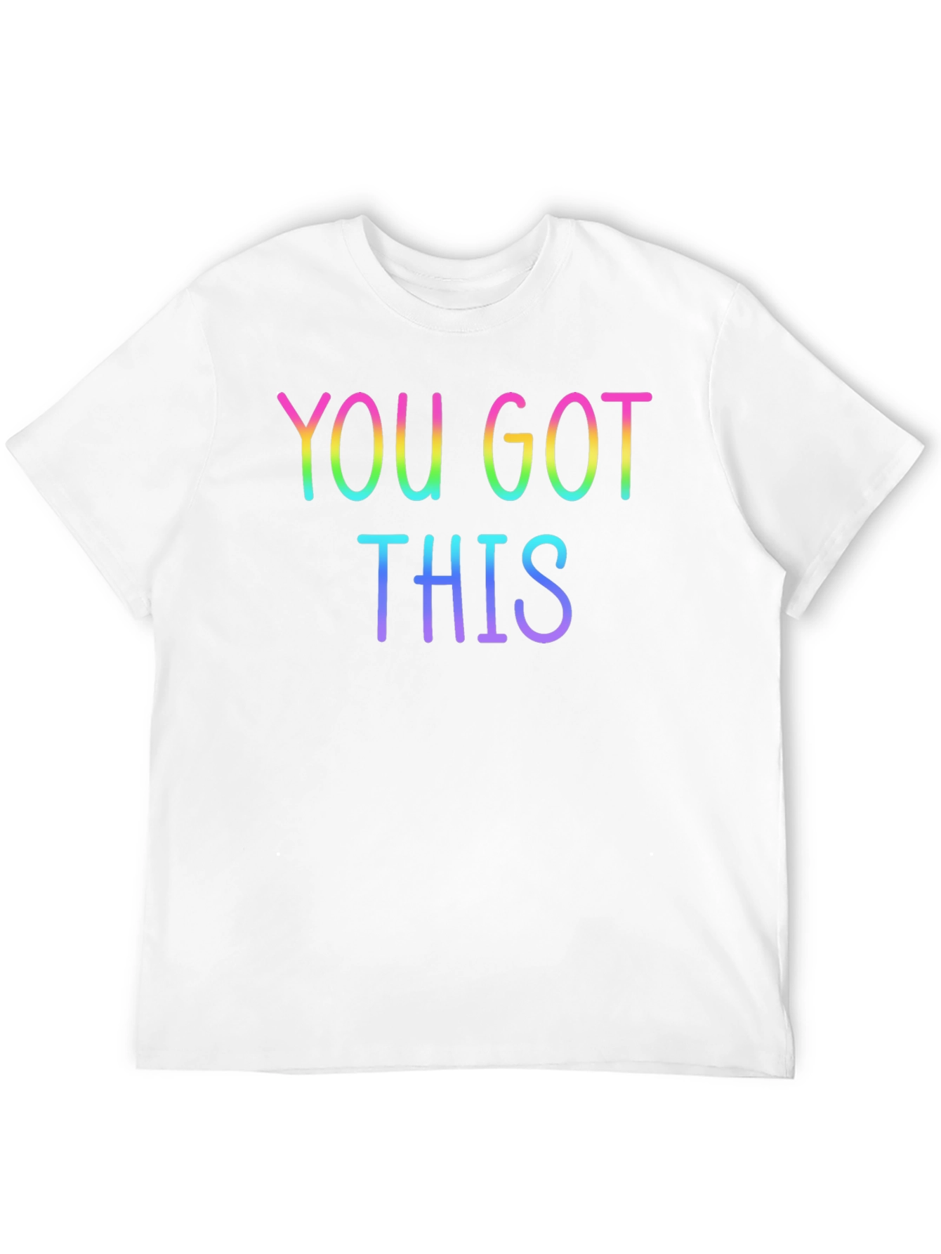You Got This Rainbow Text Black Tee
