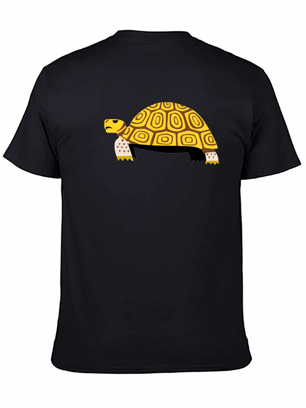 Turtle Graphic Tee - Black Cotton T-Shirt