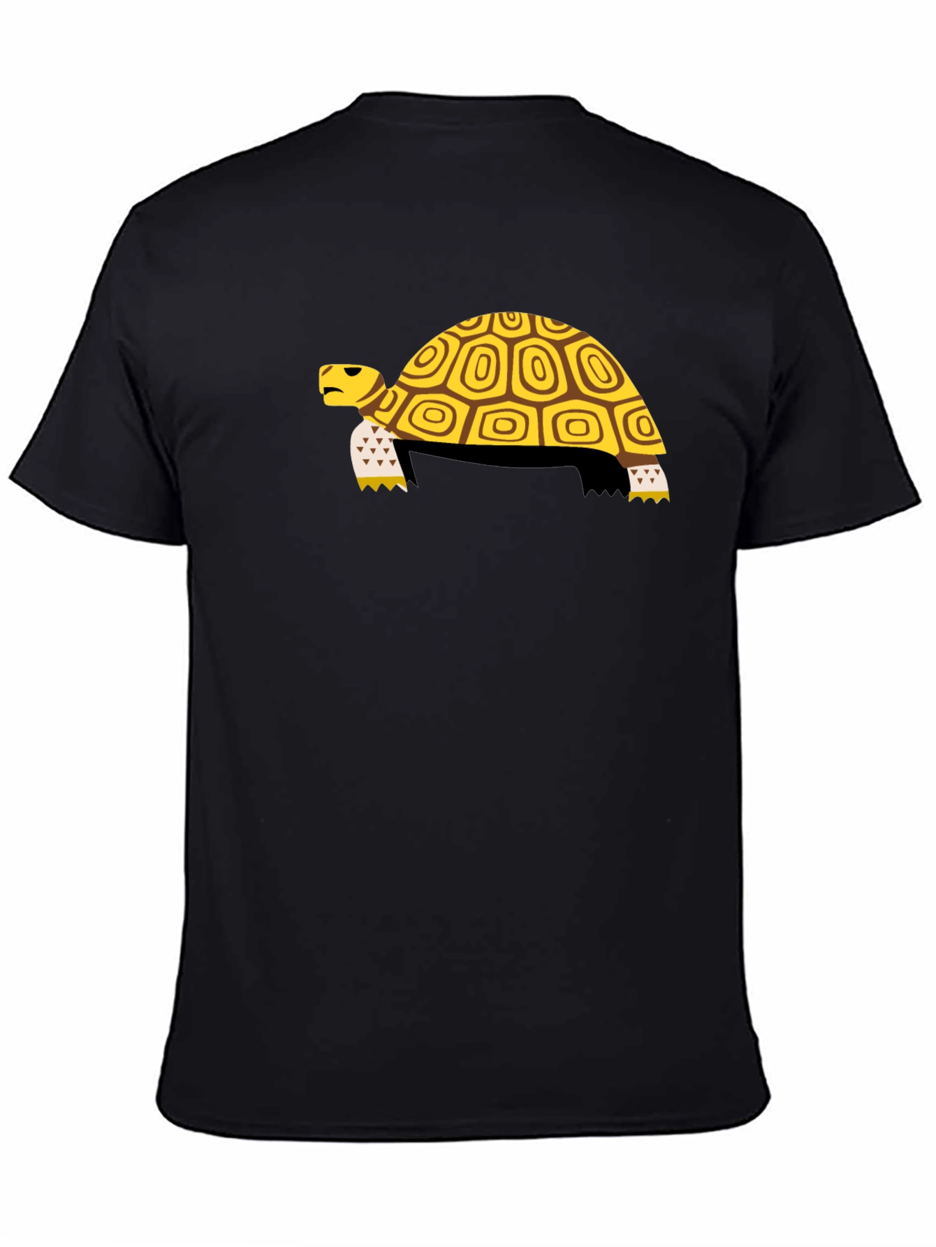 Turtle Graphic Tee - Black Cotton T-Shirt