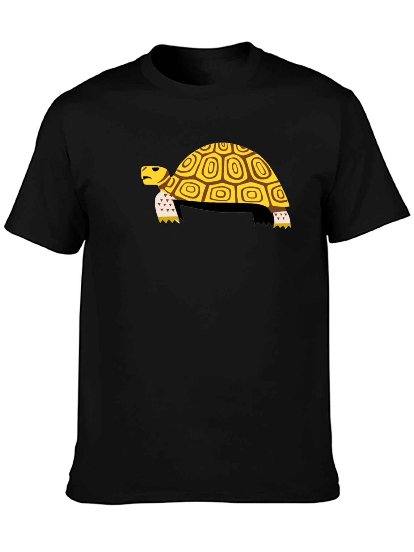 Turtle Graphic Tee - Black Cotton T-Shirt