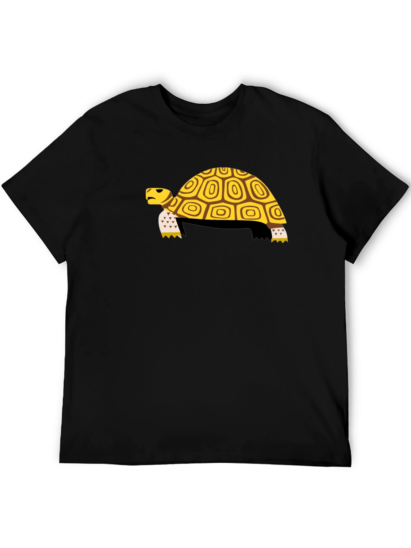 Turtle Graphic Tee - Black Cotton T-Shirt
